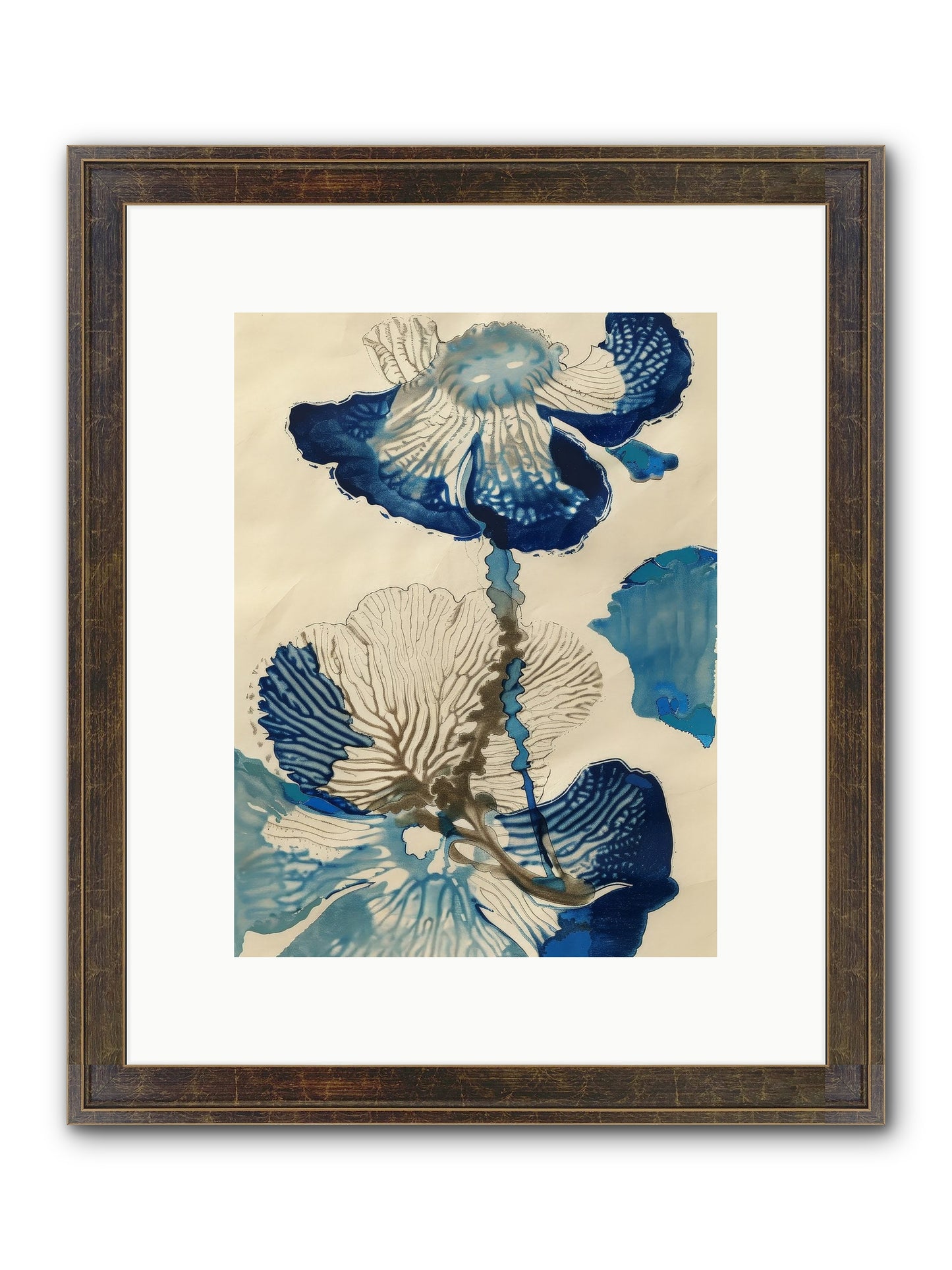Aquatic Botany Framed Print - Slimwoods Black/Gold 9x12