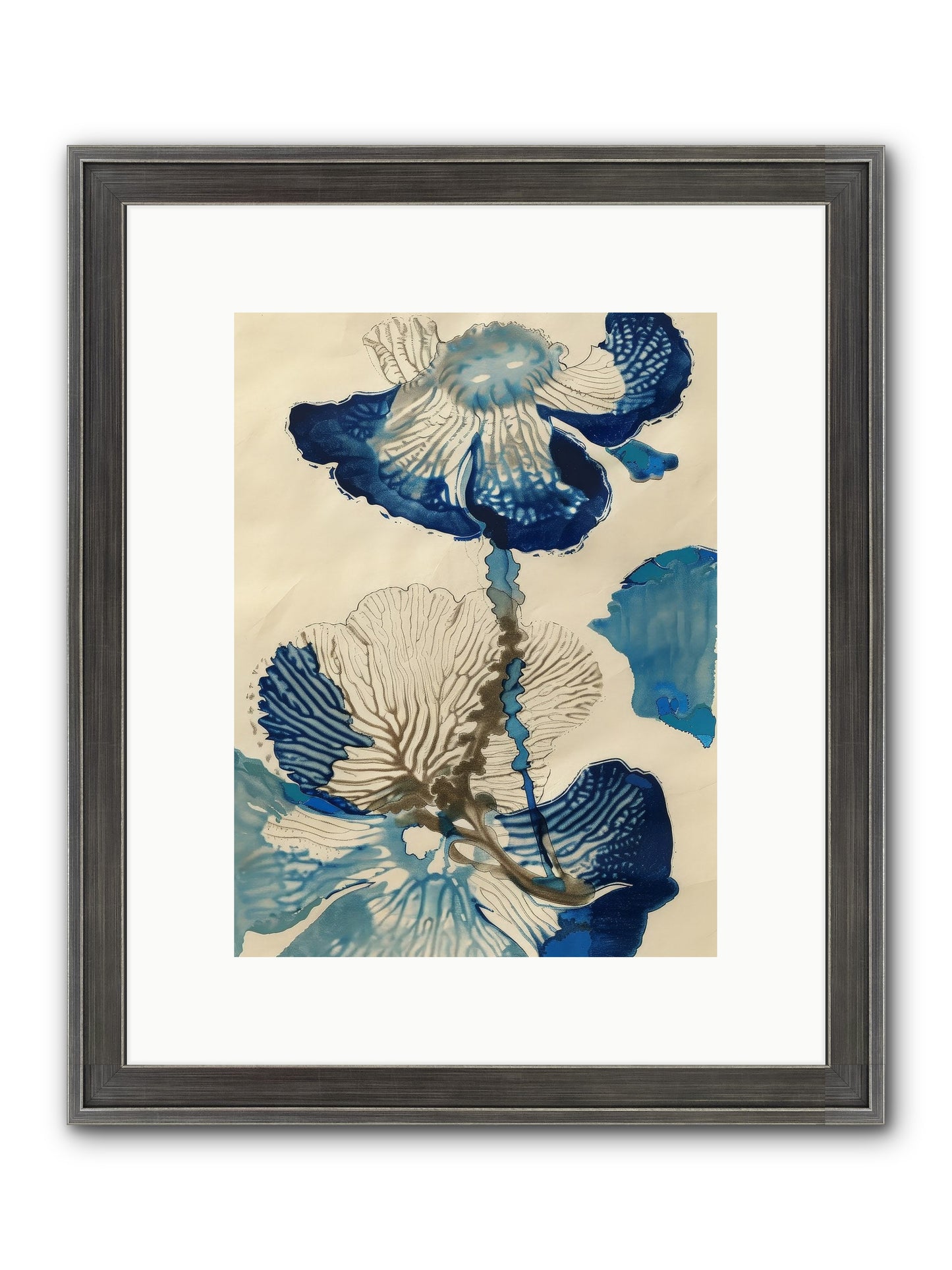 Aquatic Botany Framed Print - Slimwoods Black/Silver 9x12