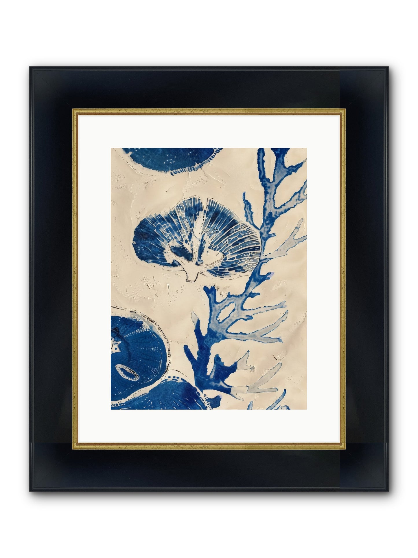 Aquatic Genesis Framed Print - Wide Black w/Gold 12x16
