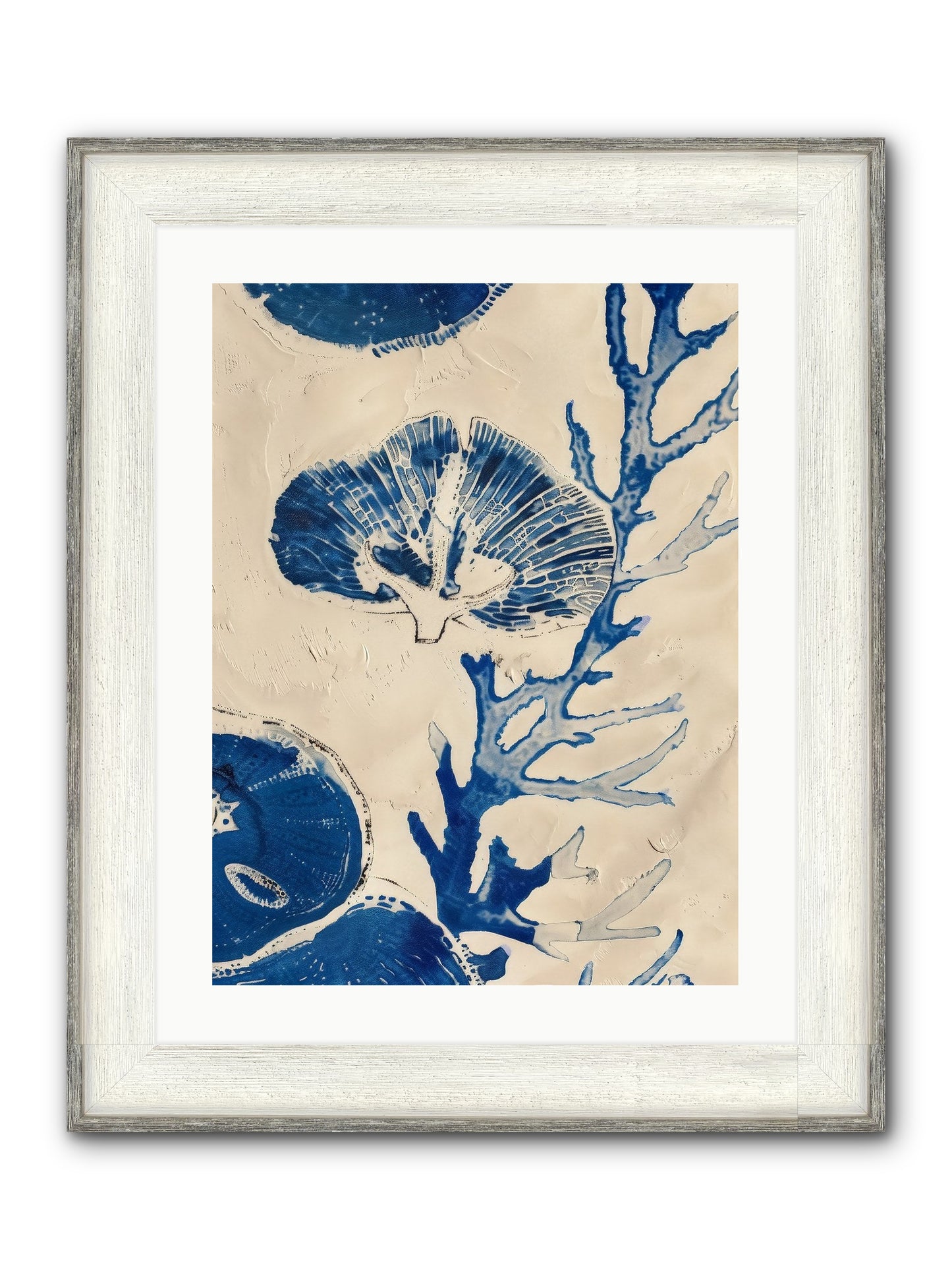 Aquatic Genesis Framed Print - Driftwood White 18x24