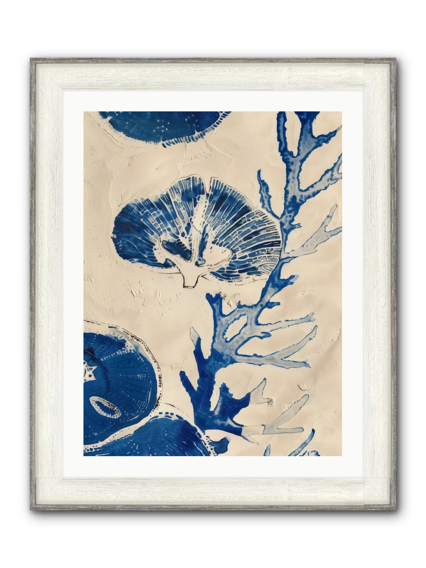 Aquatic Genesis Framed Print - Driftwood White 24x32