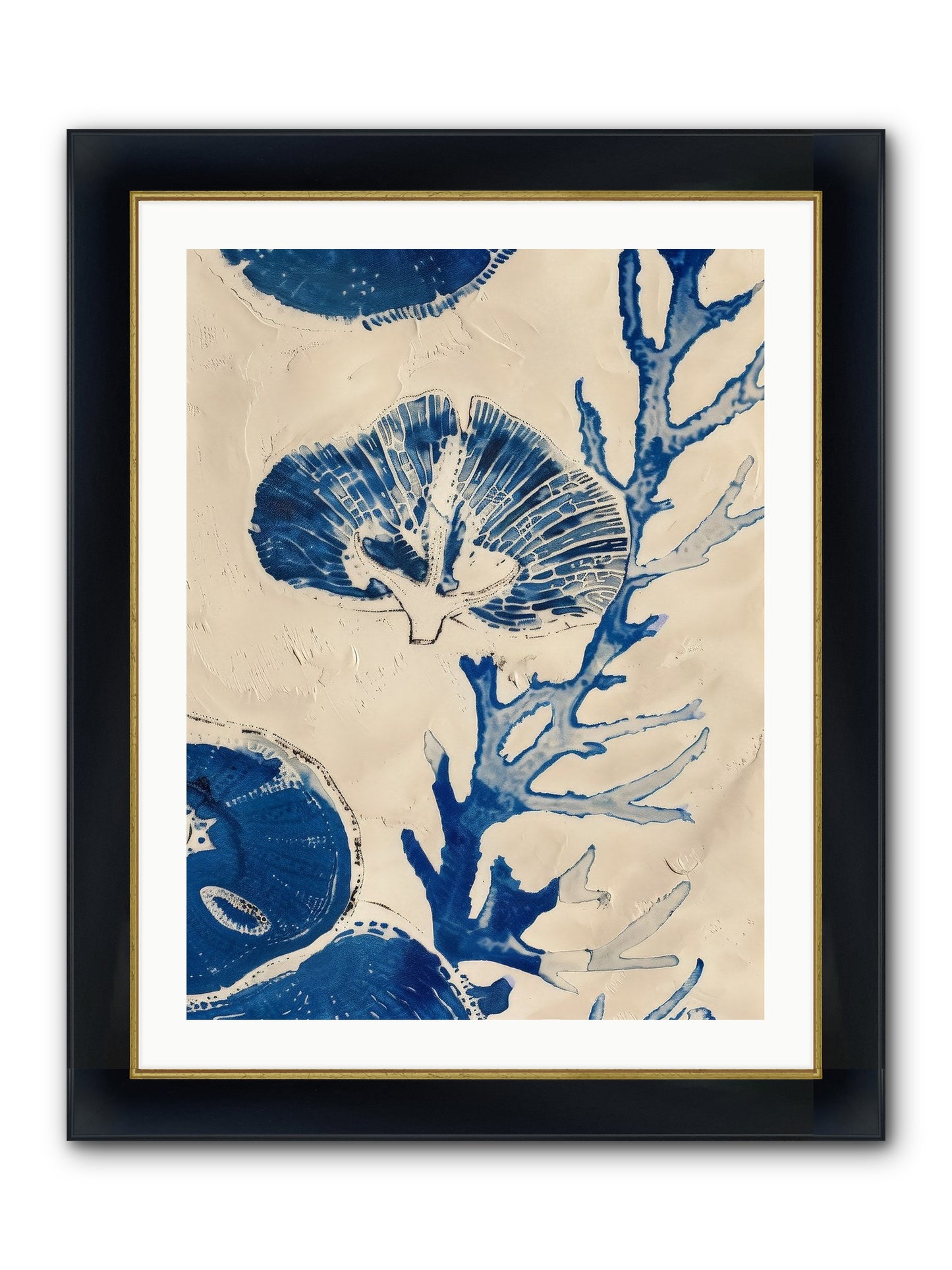 Aquatic Genesis Framed Print - Wide Black w/Gold 24x32