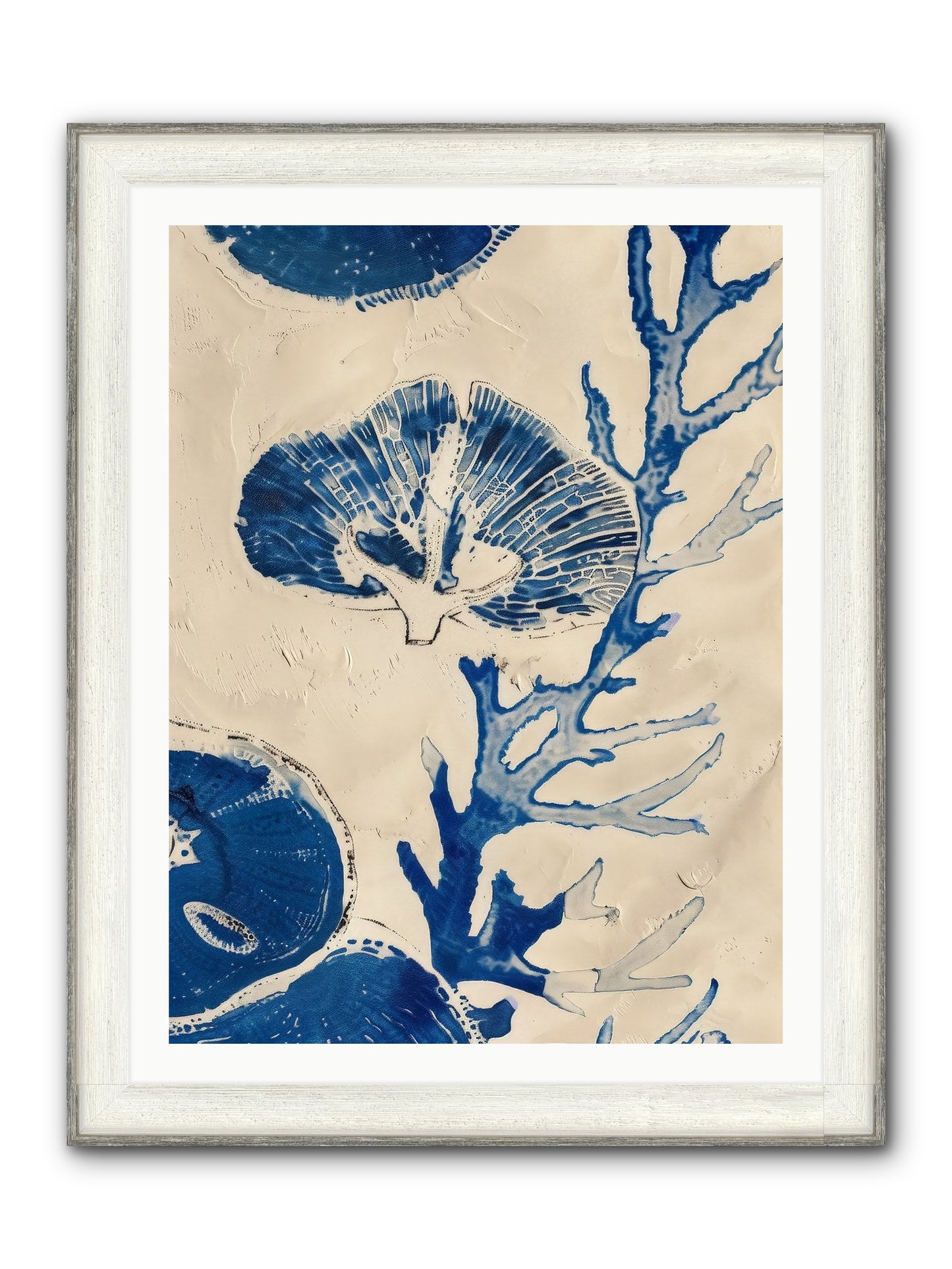 Aquatic Genesis Framed Print - Driftwood White 30x40