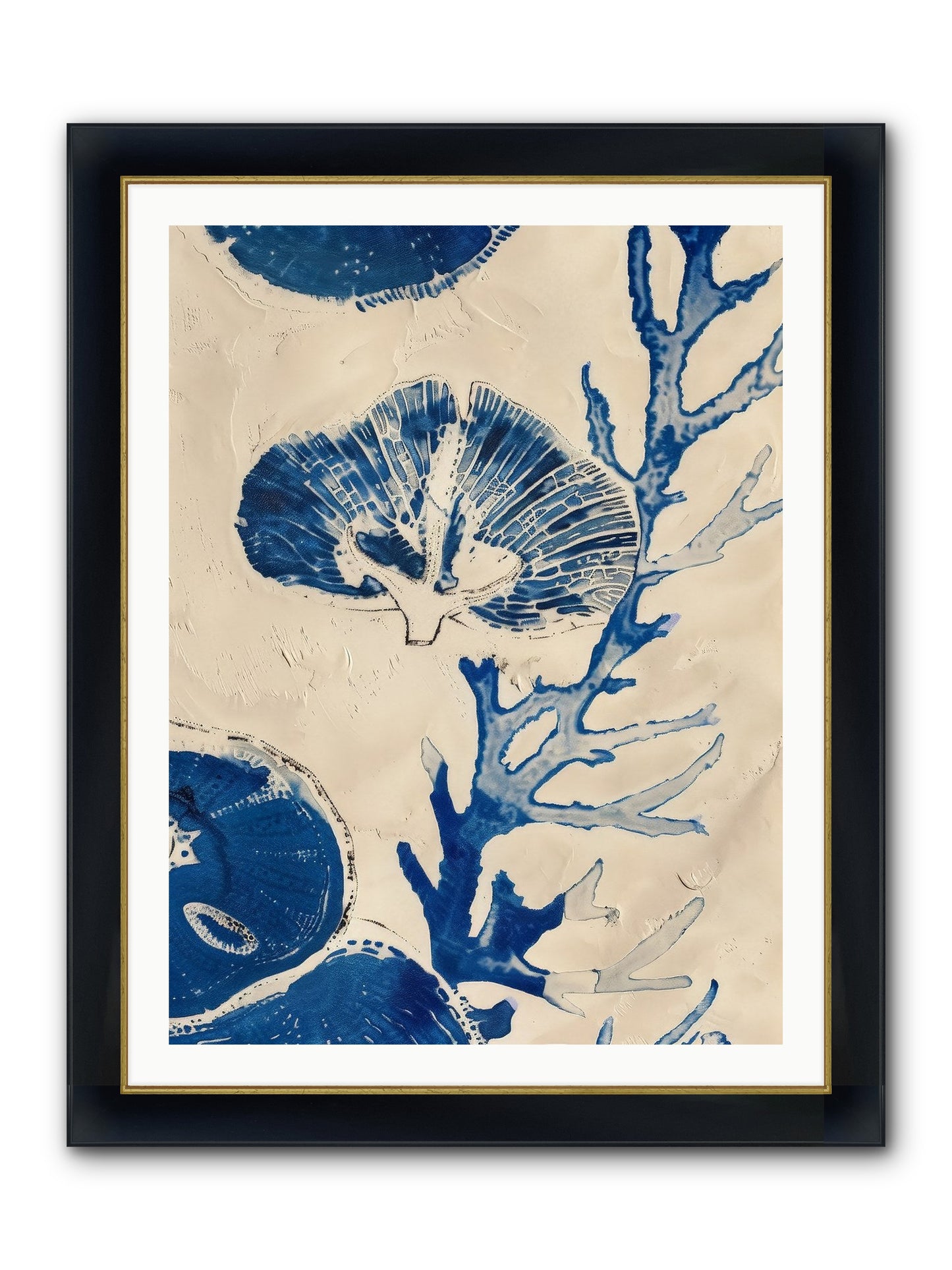 Aquatic Genesis Framed Print - Wide Black w/Gold 30x40
