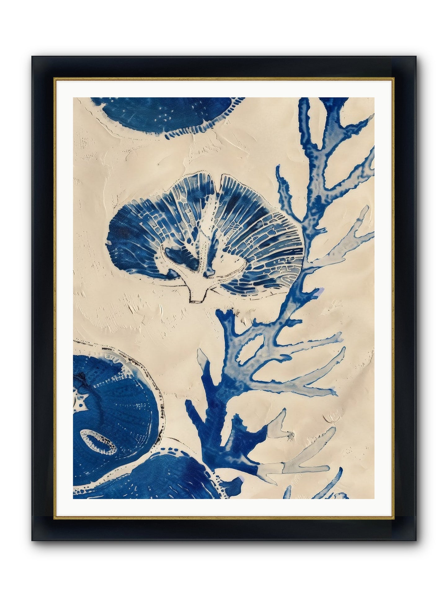 Aquatic Genesis Framed Print - Wide Black w/Gold 36x48