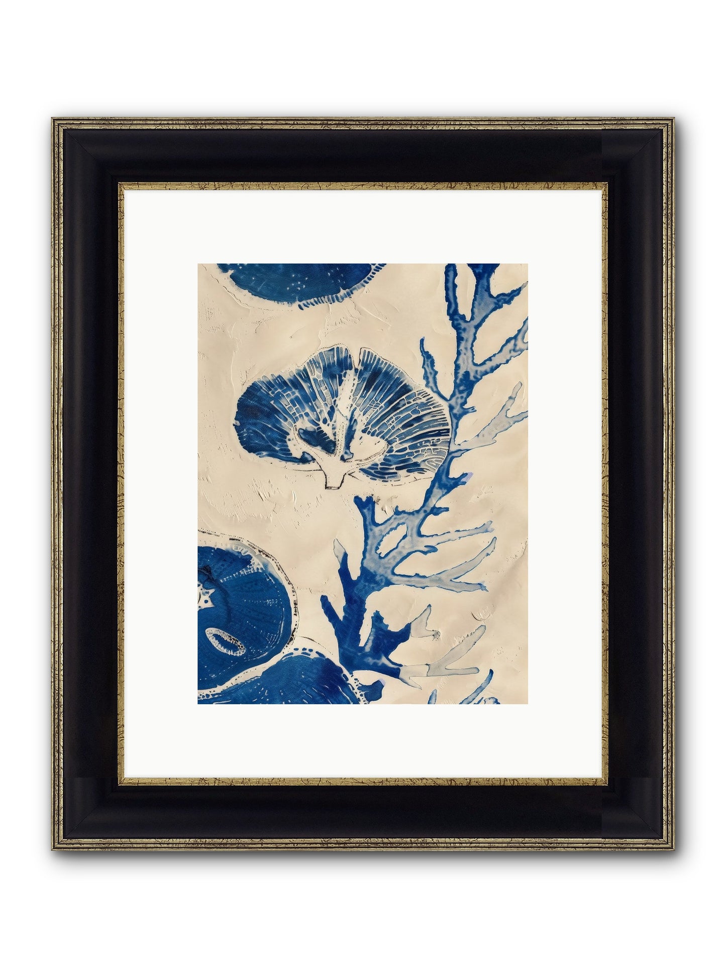 Aquatic Genesis Framed Print - Black & Gold 9x12
