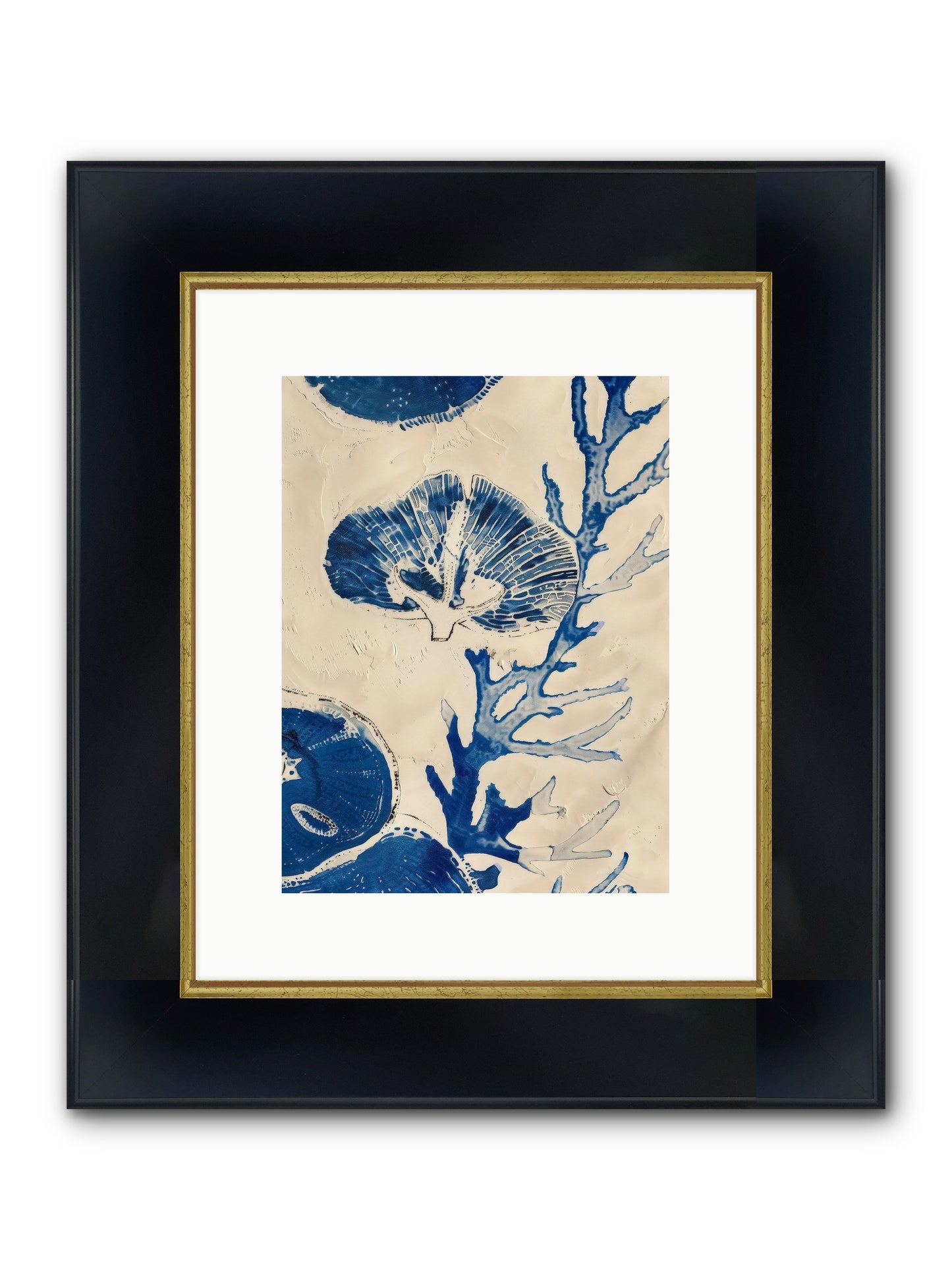 Aquatic Genesis Framed Print - Wide Black w/Gold 9x12