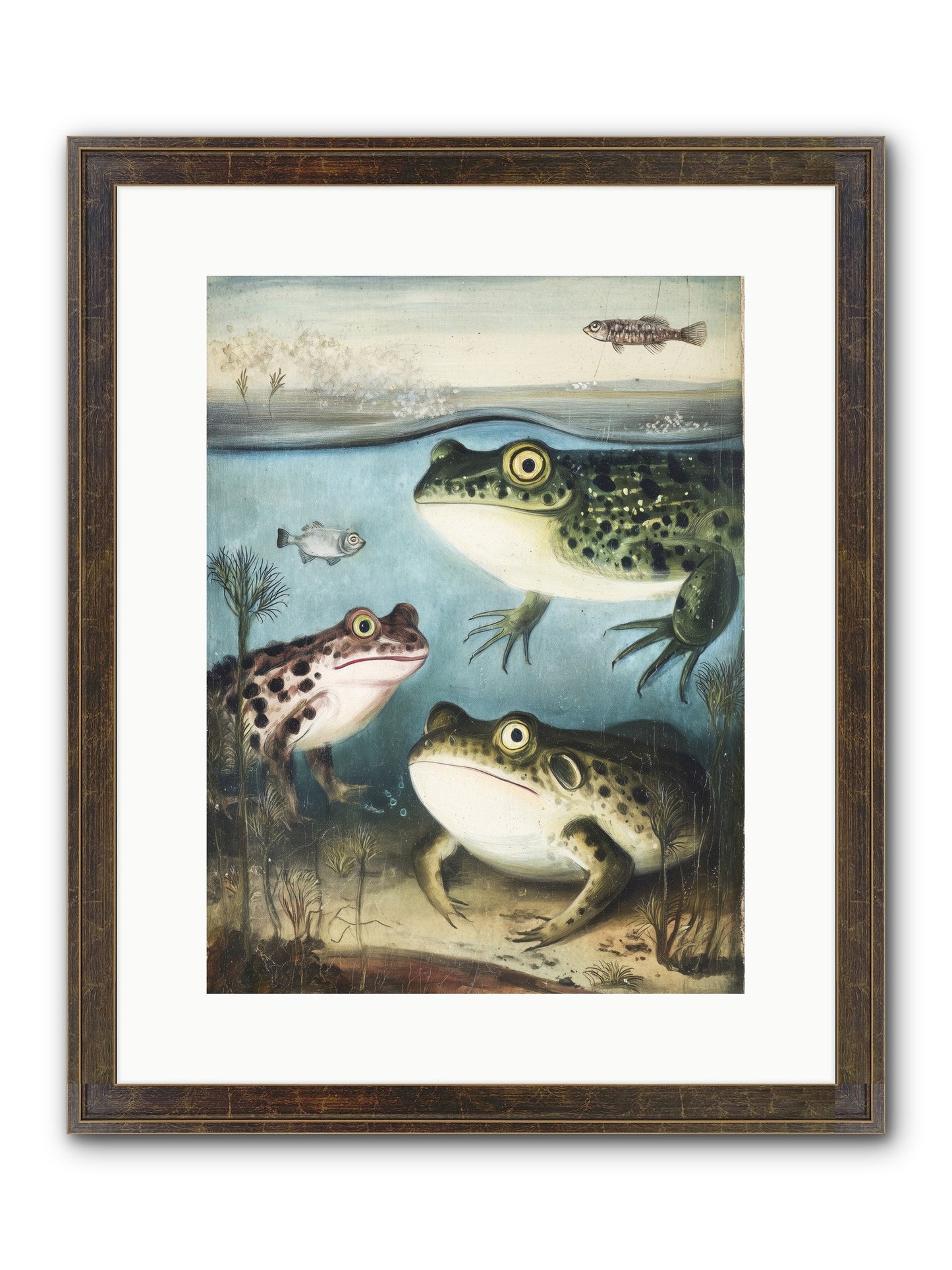 Aquatic Grace Framed Print - Slimwoods Black/Gold 12x16