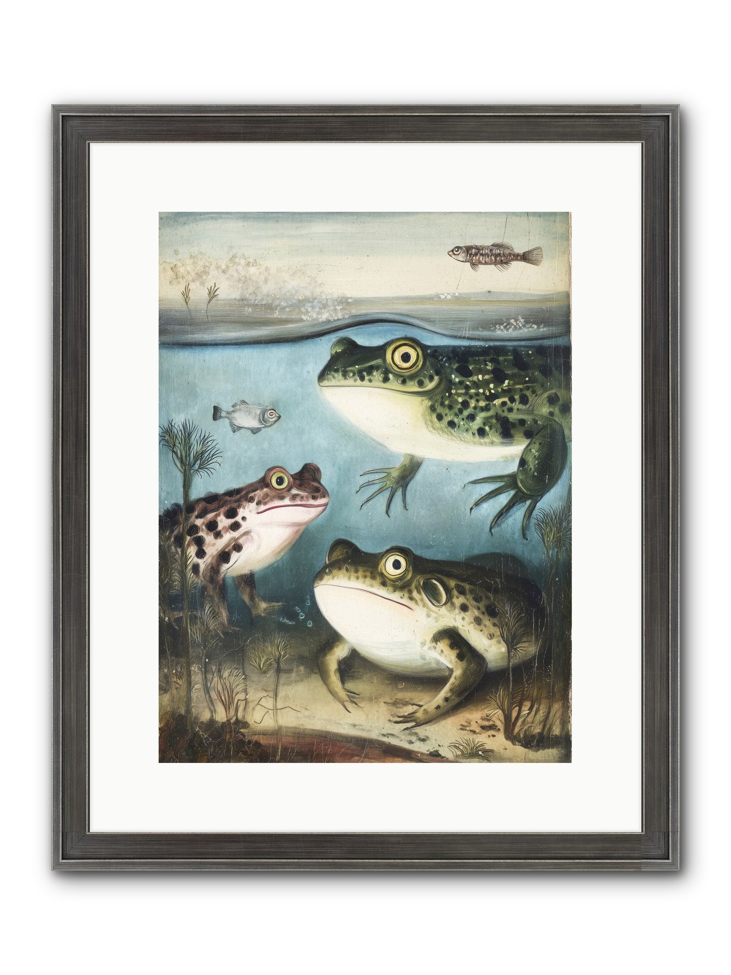 Aquatic Grace Framed Print - Slimwoods Black/Silver 12x16