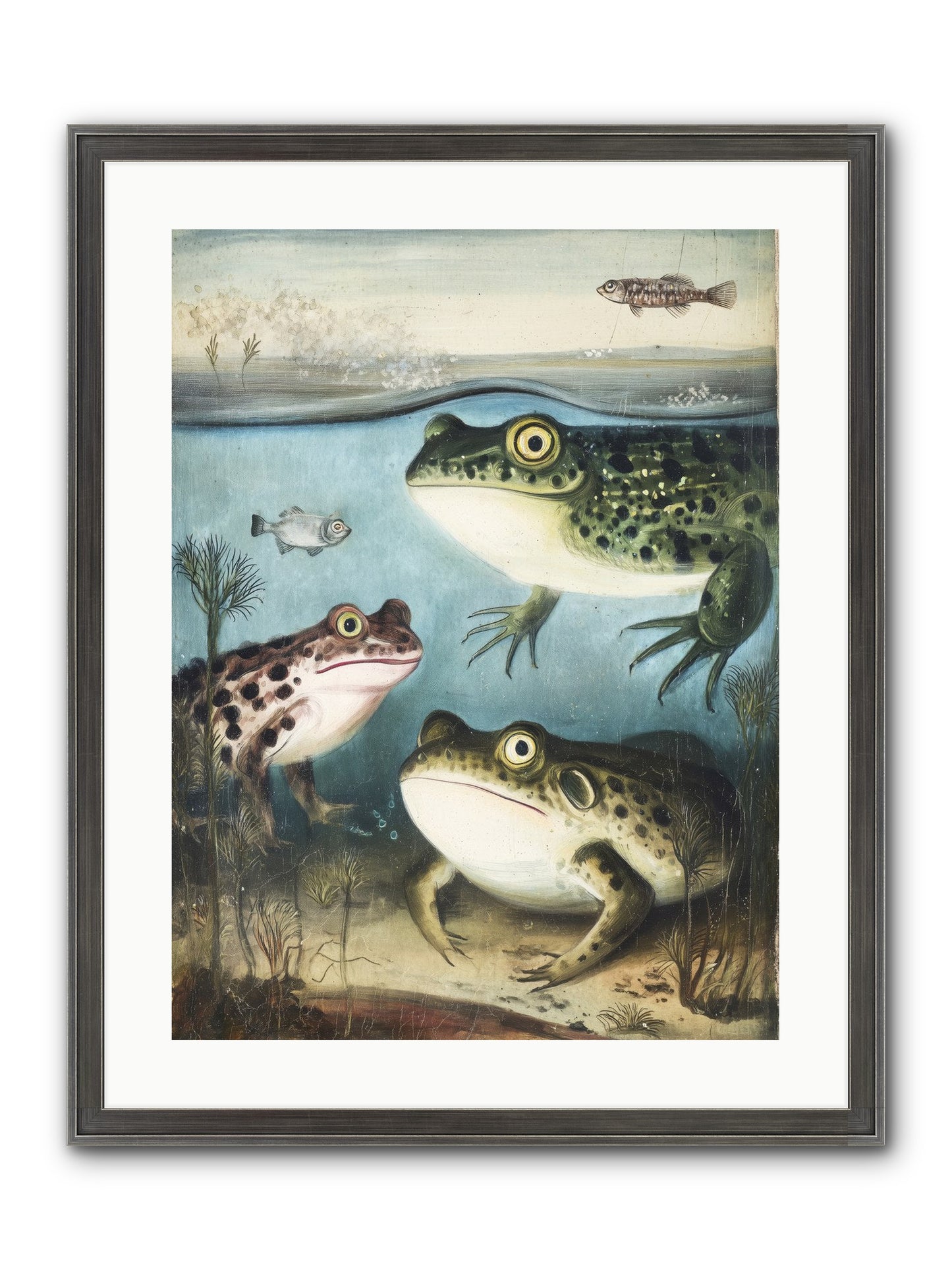 Aquatic Grace Framed Print - Slimwoods Black/Silver 18x24