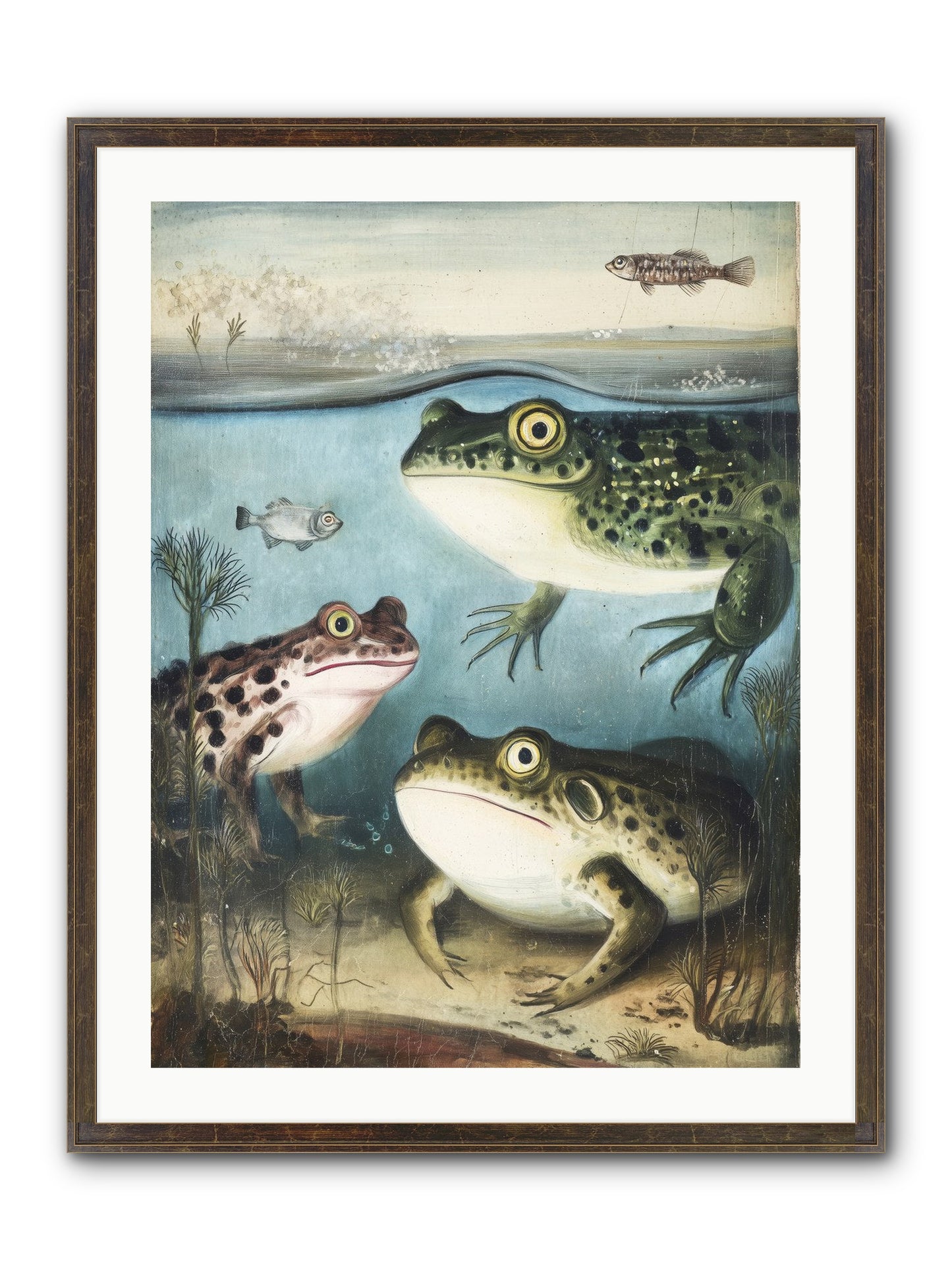 Aquatic Grace Framed Print - Slimwoods Black/Gold 24x32