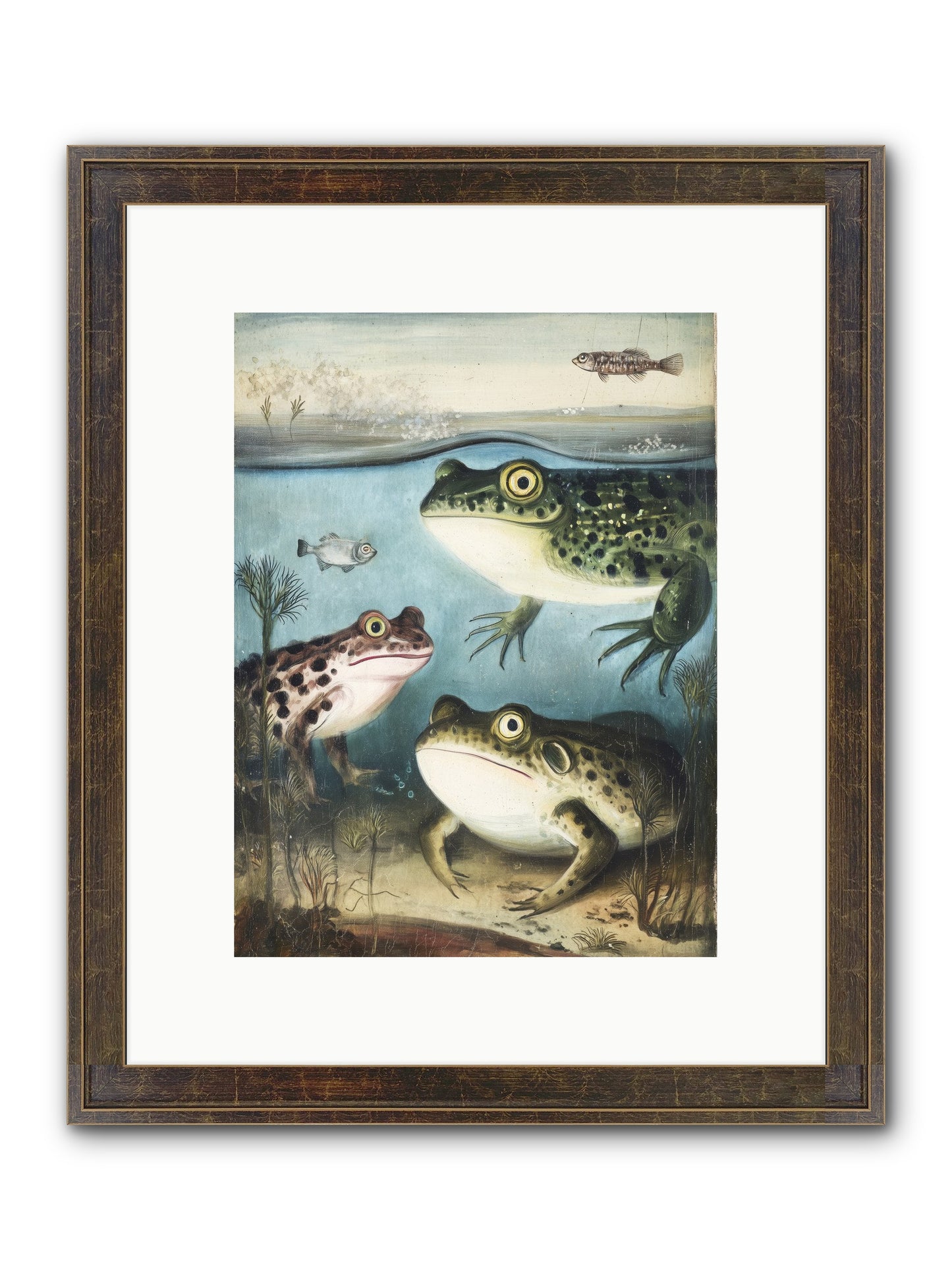 Aquatic Grace Framed Print - Slimwoods Black/Gold 9x12