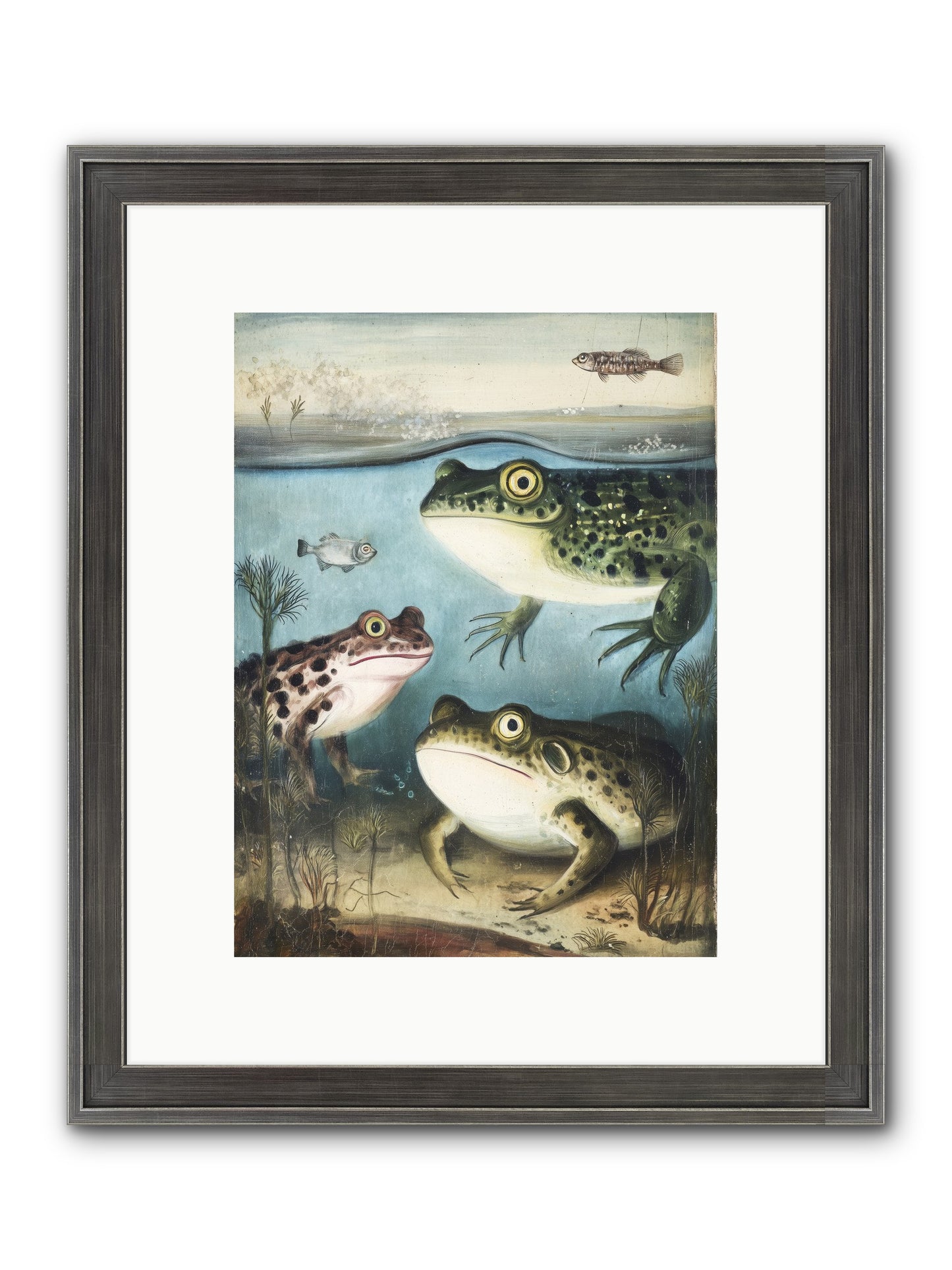 Aquatic Grace Framed Print - Slimwoods Black/Silver 9x12
