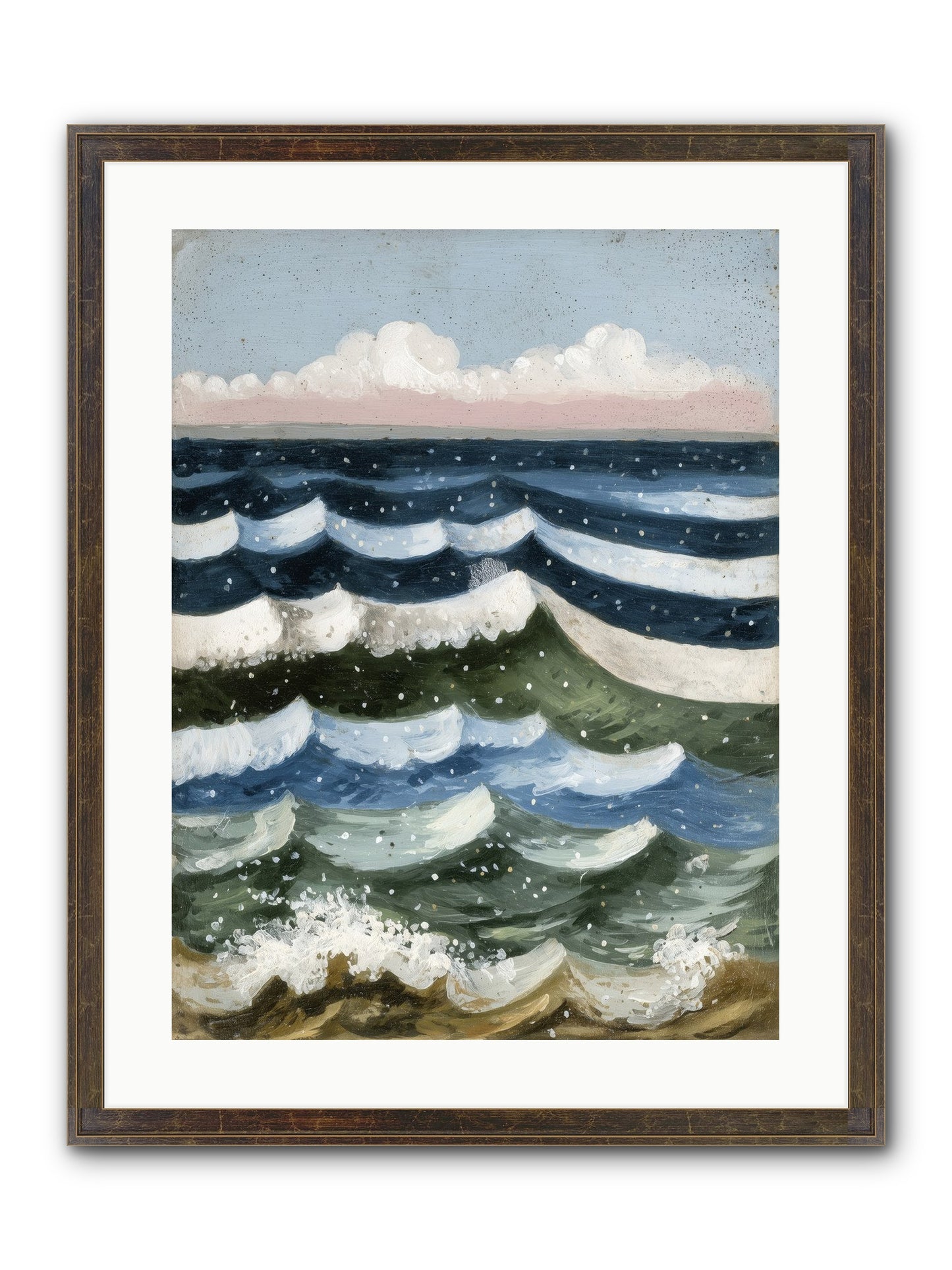 Aquatic Quilt Framed Print - Slimwoods Black/Gold 18x24
