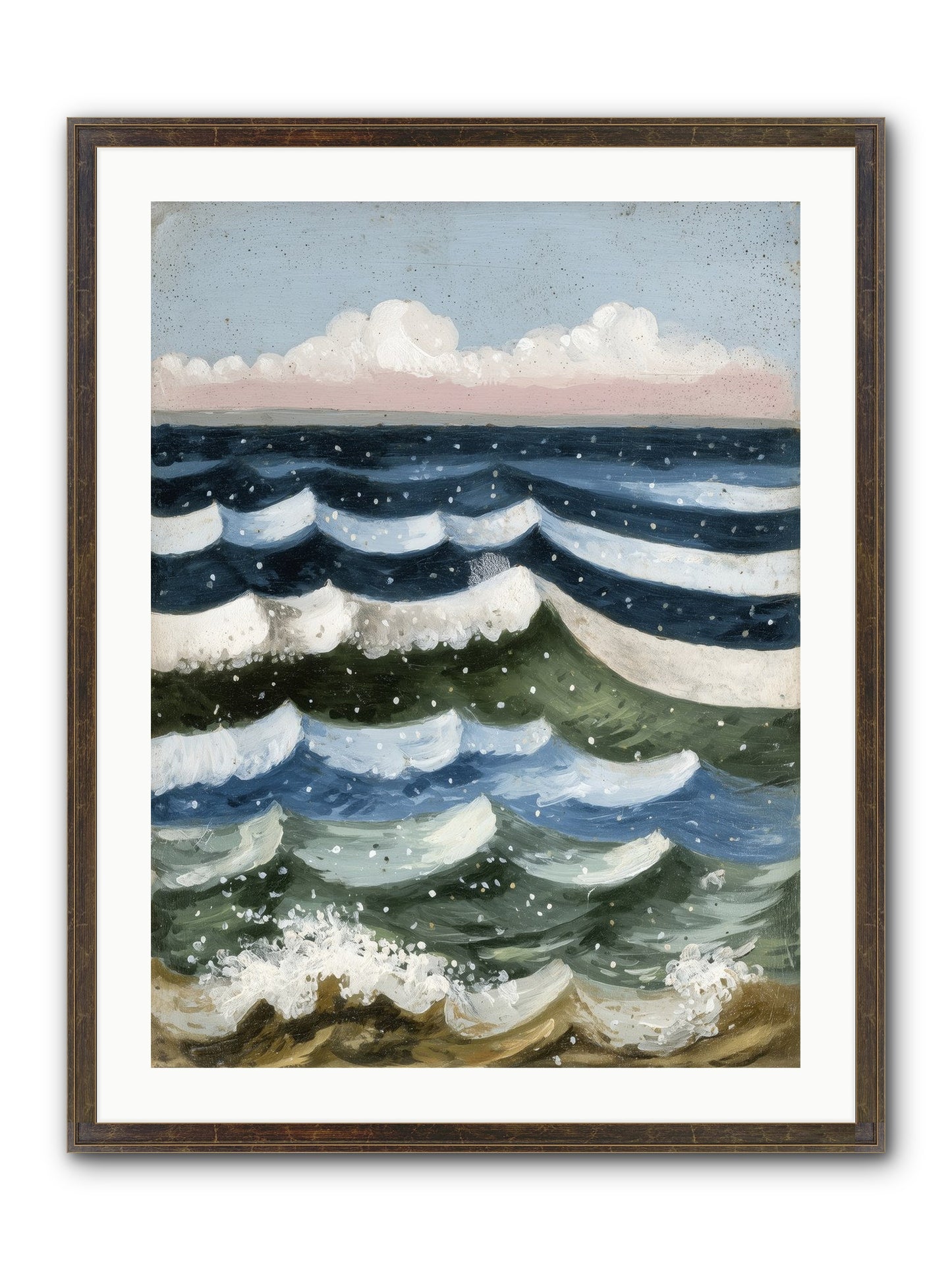 Aquatic Quilt Framed Print - Slimwoods Black/Gold 24x32