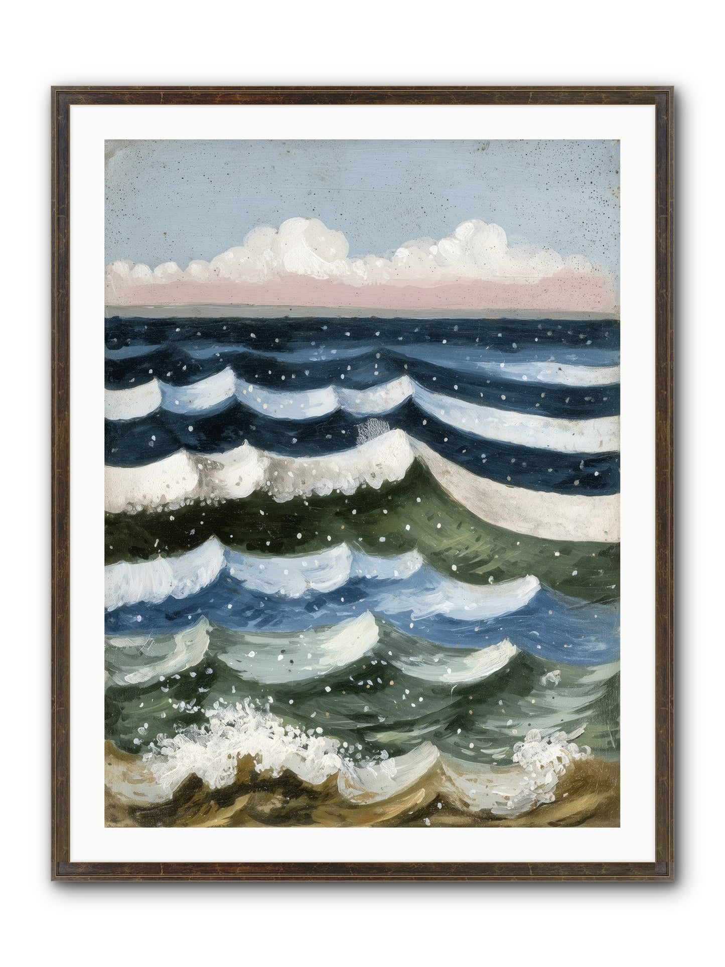 Aquatic Quilt Framed Print - Slimwoods Black/Gold 30x40
