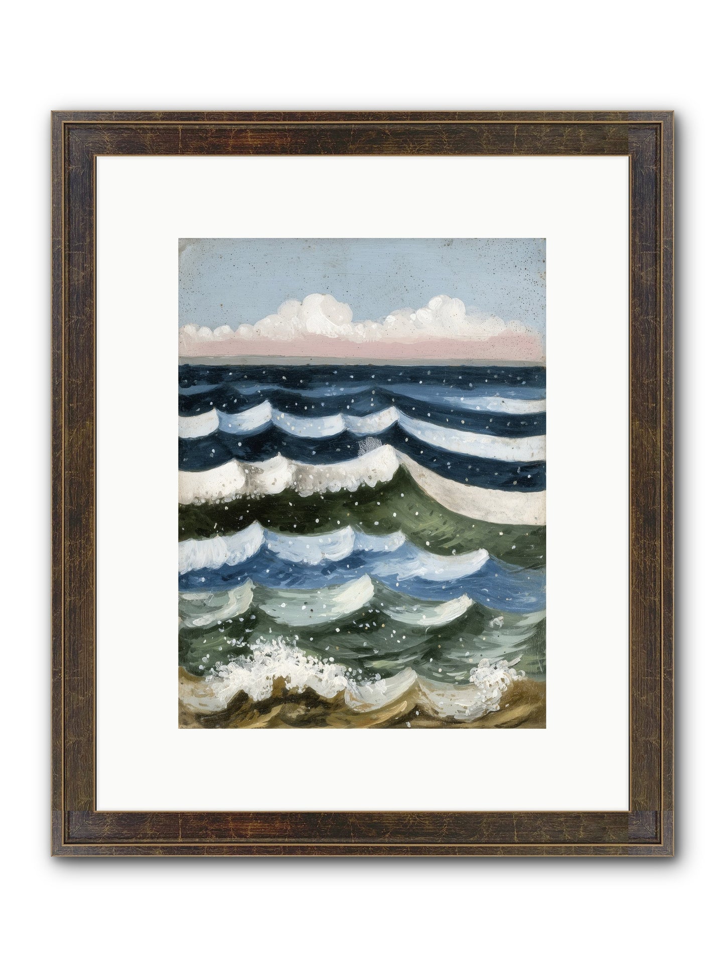 Aquatic Quilt Framed Print - Slimwoods Black/Gold 9x12