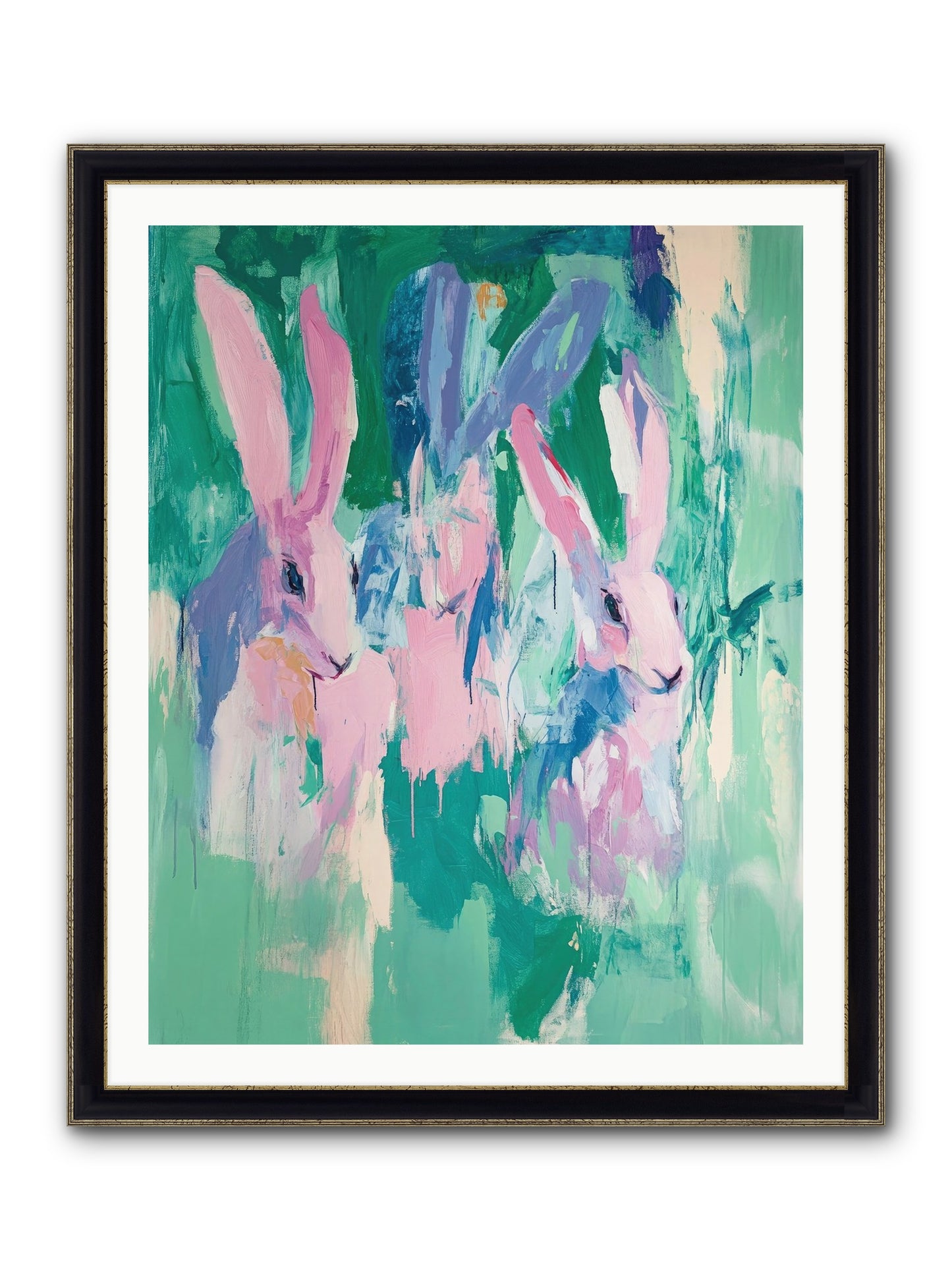 Arcadian Dreams Framed Print - Black & Gold 32x40