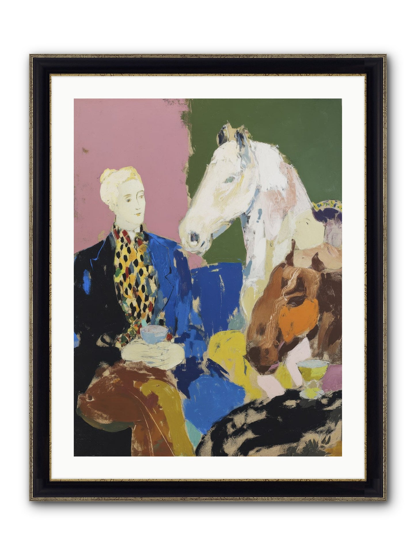 Archived No.2 Framed Print - Black & Gold 24x32