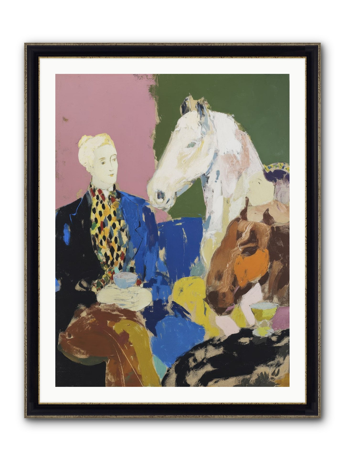 Archived No.2 Framed Print - Black & Gold 30x40