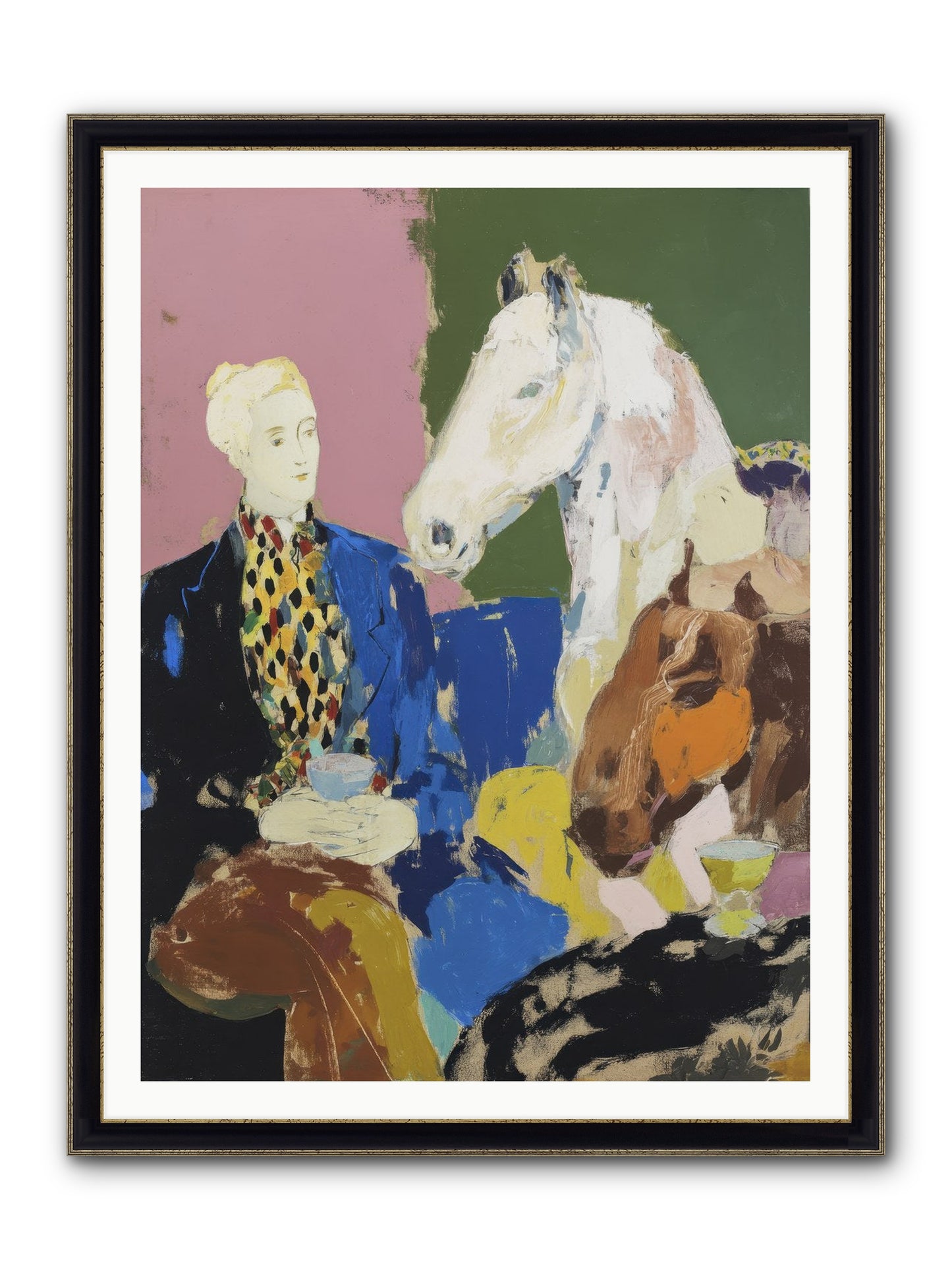 Archived No.2 Framed Print - Black & Gold 36x48