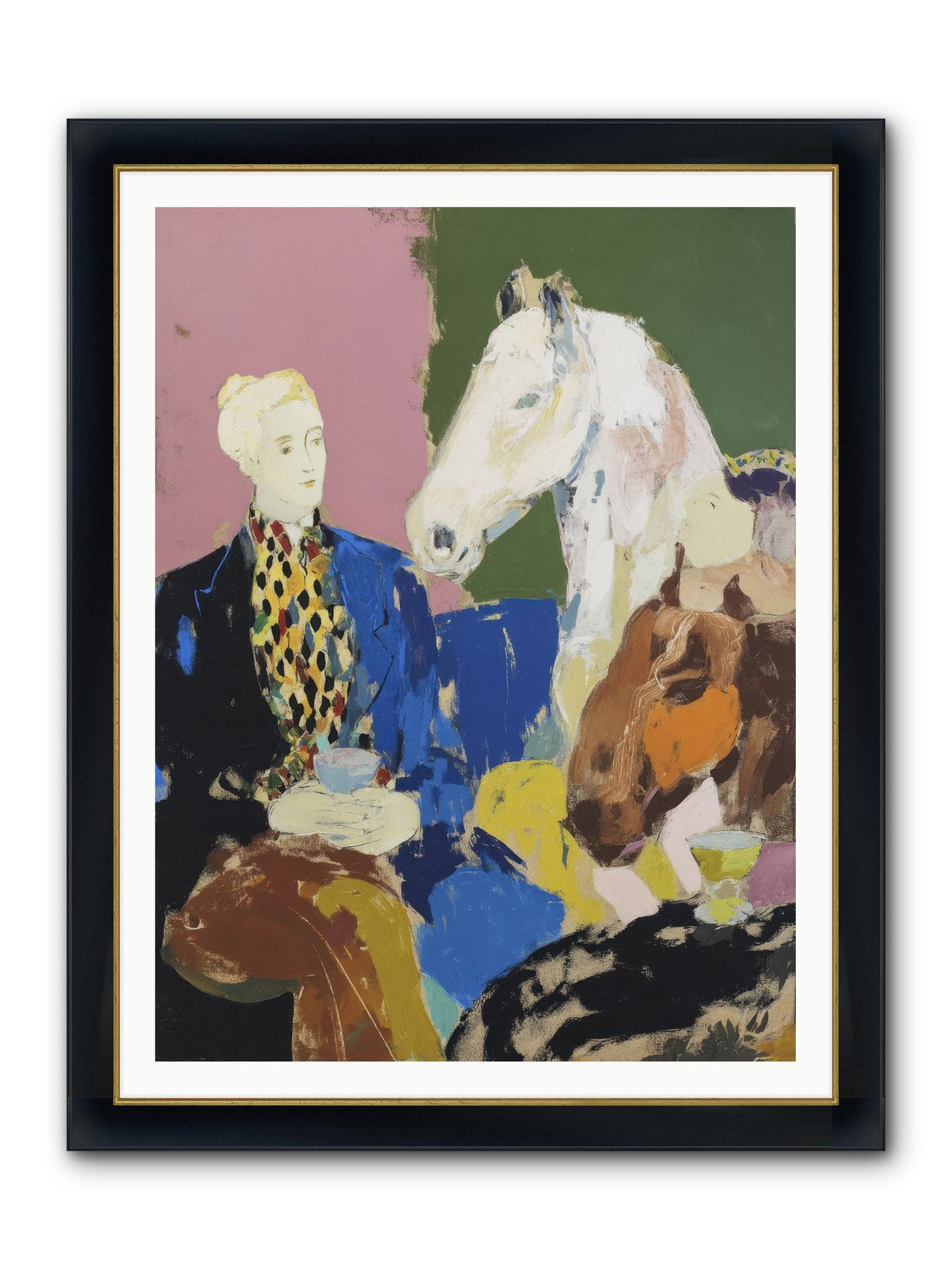 Archived No.2 Framed Print - Wide Black w/Gold 36x48
