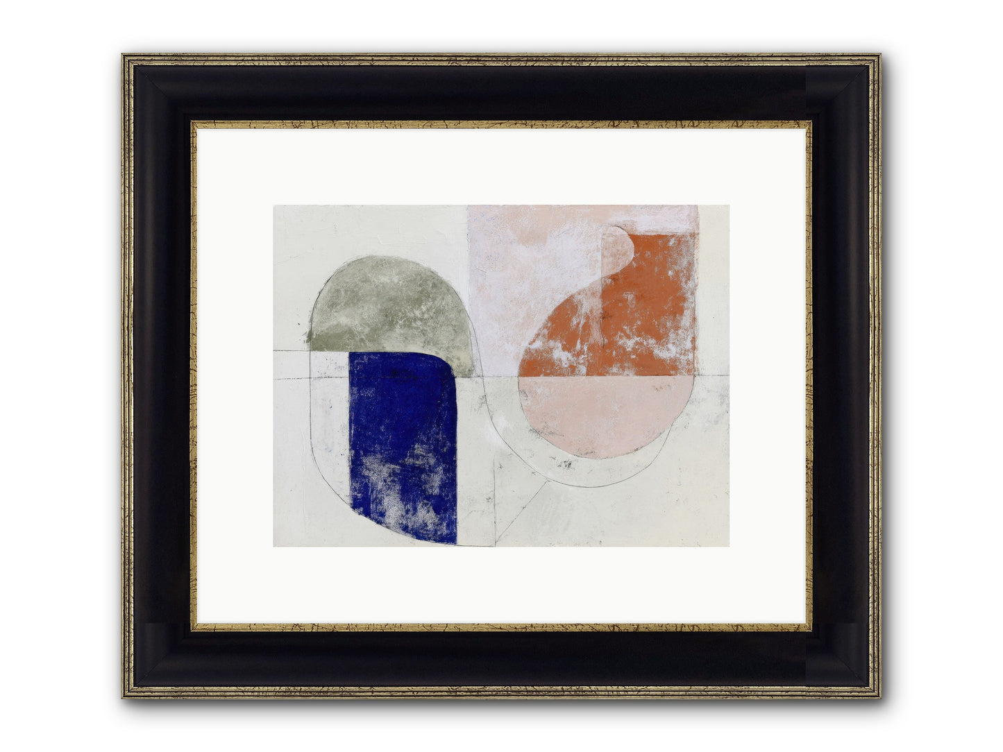 Arctic Gaze Framed Print - Black & Gold 12x9