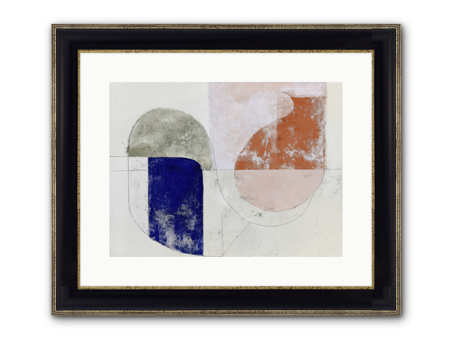 Arctic Gaze Framed Print - Black & Gold 16x12