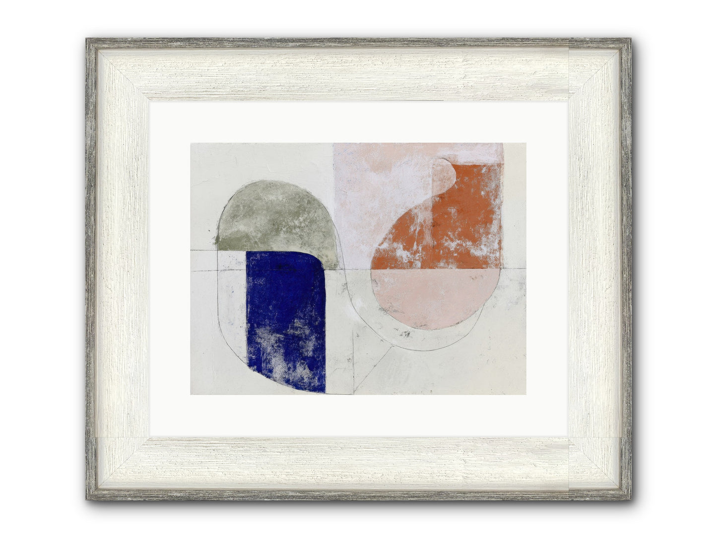 Arctic Gaze Framed Print - Driftwood White 16x12