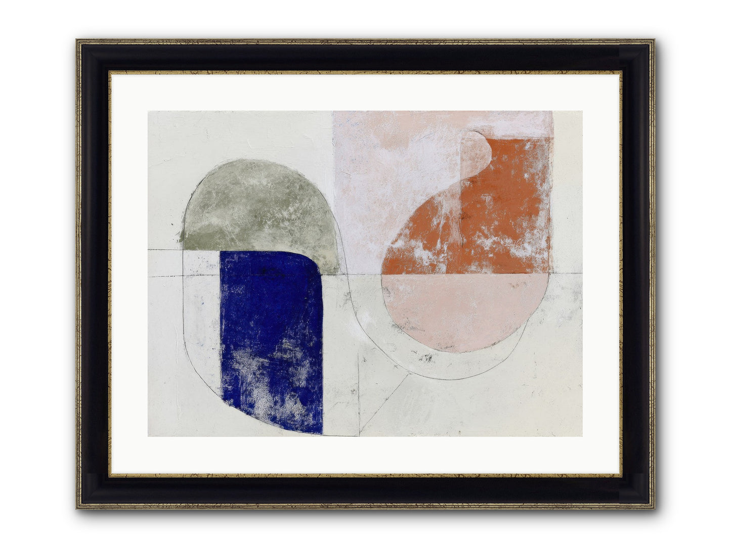 Arctic Gaze Framed Print - Black & Gold 24x18