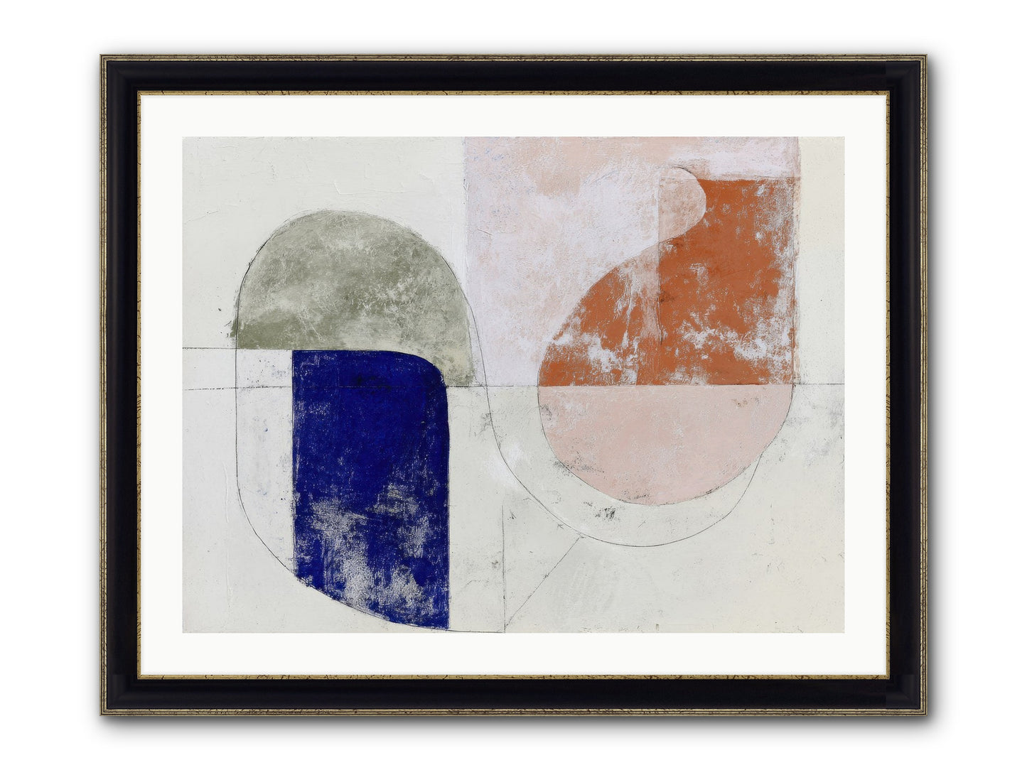 Arctic Gaze Framed Print - Black & Gold 32x24