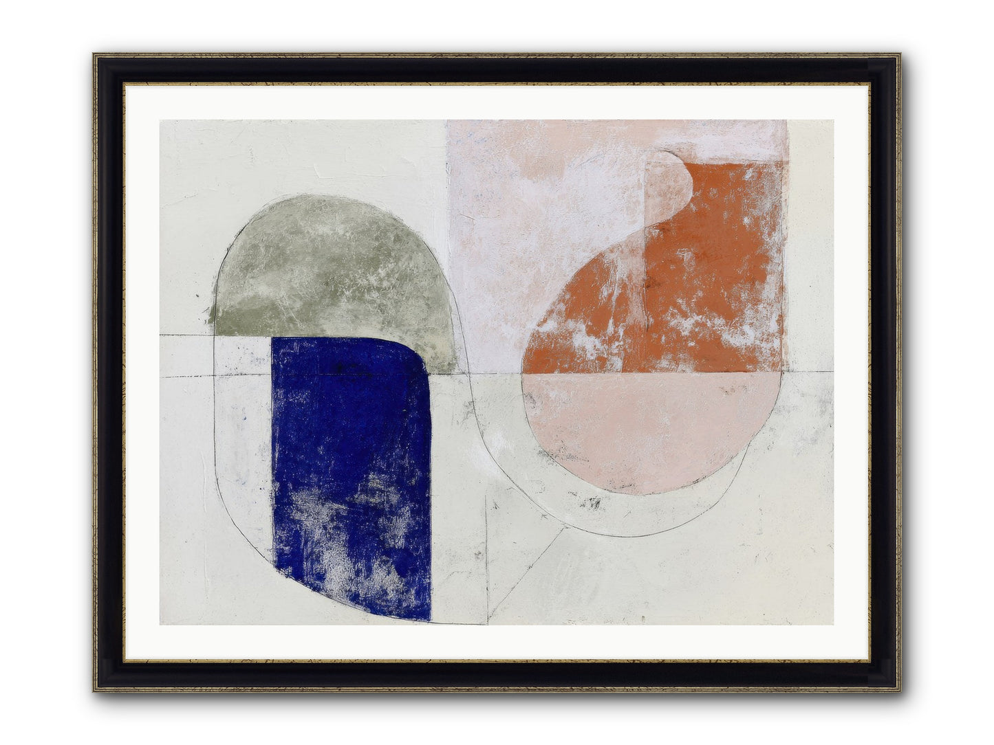 Arctic Gaze Framed Print - Black & Gold 40x30