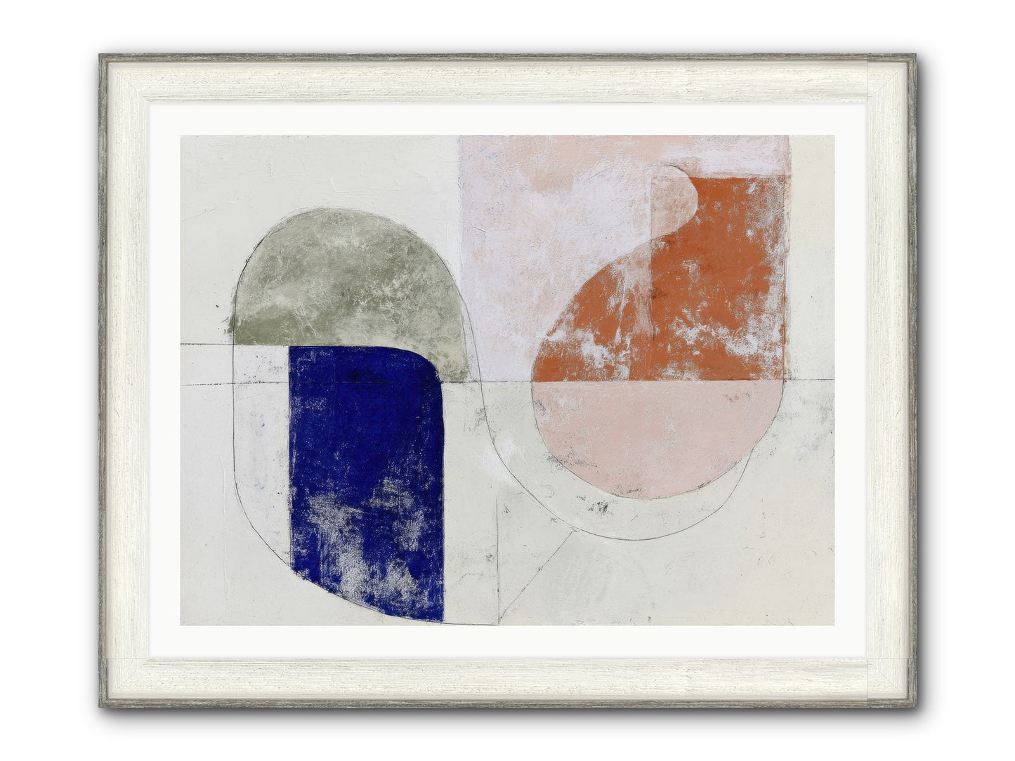 Arctic Gaze Framed Print - Driftwood White 40x30