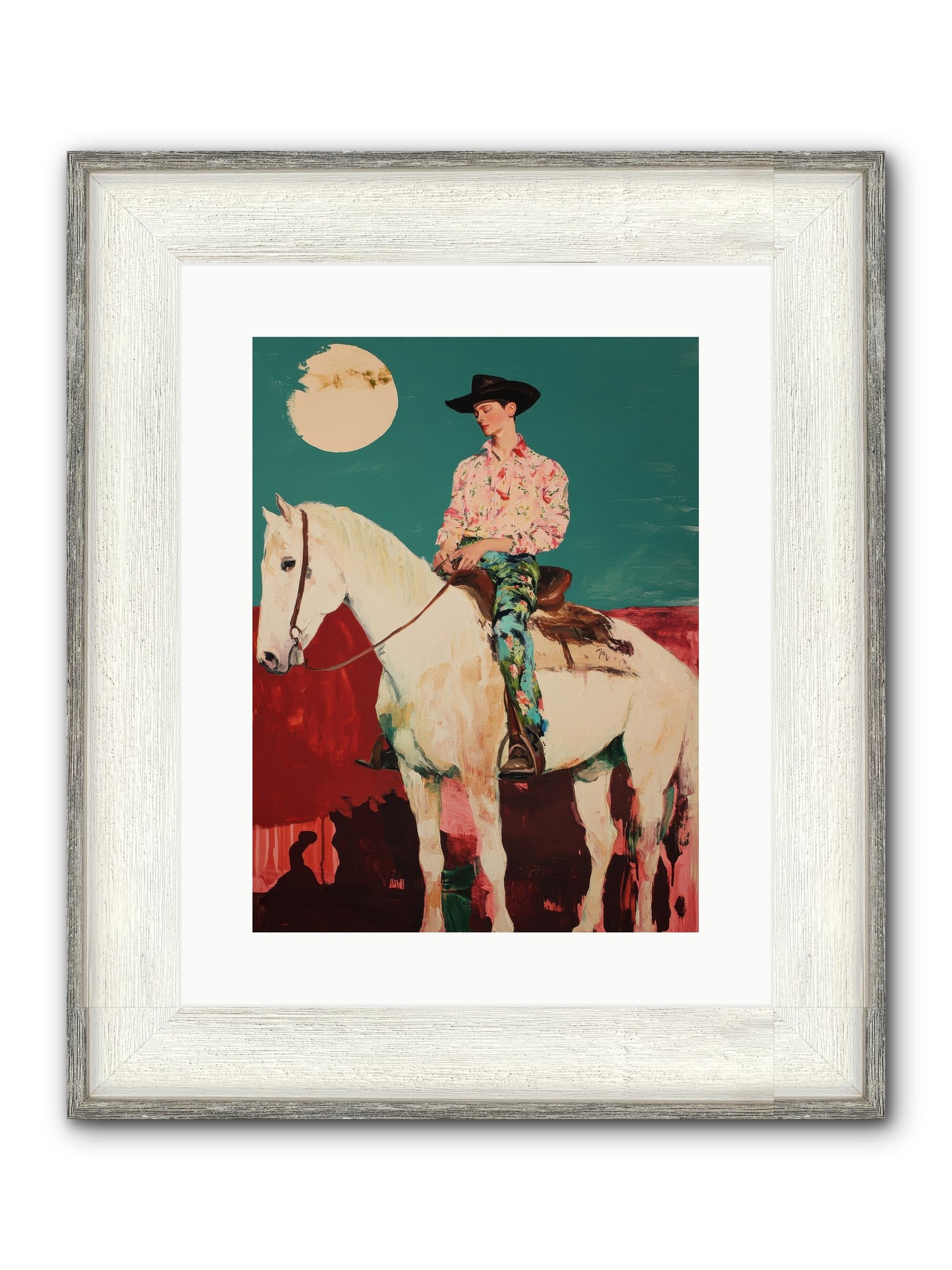 Aristocrat Of The Range Framed Print - Driftwood White 12x16
