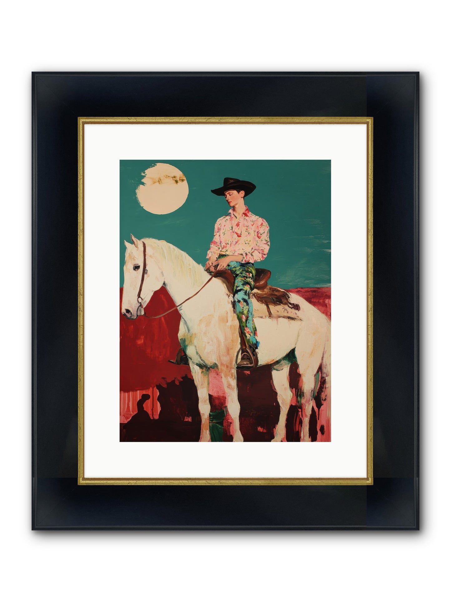 Aristocrat Of The Range Framed Print - Wide Black w/Gold 12x16