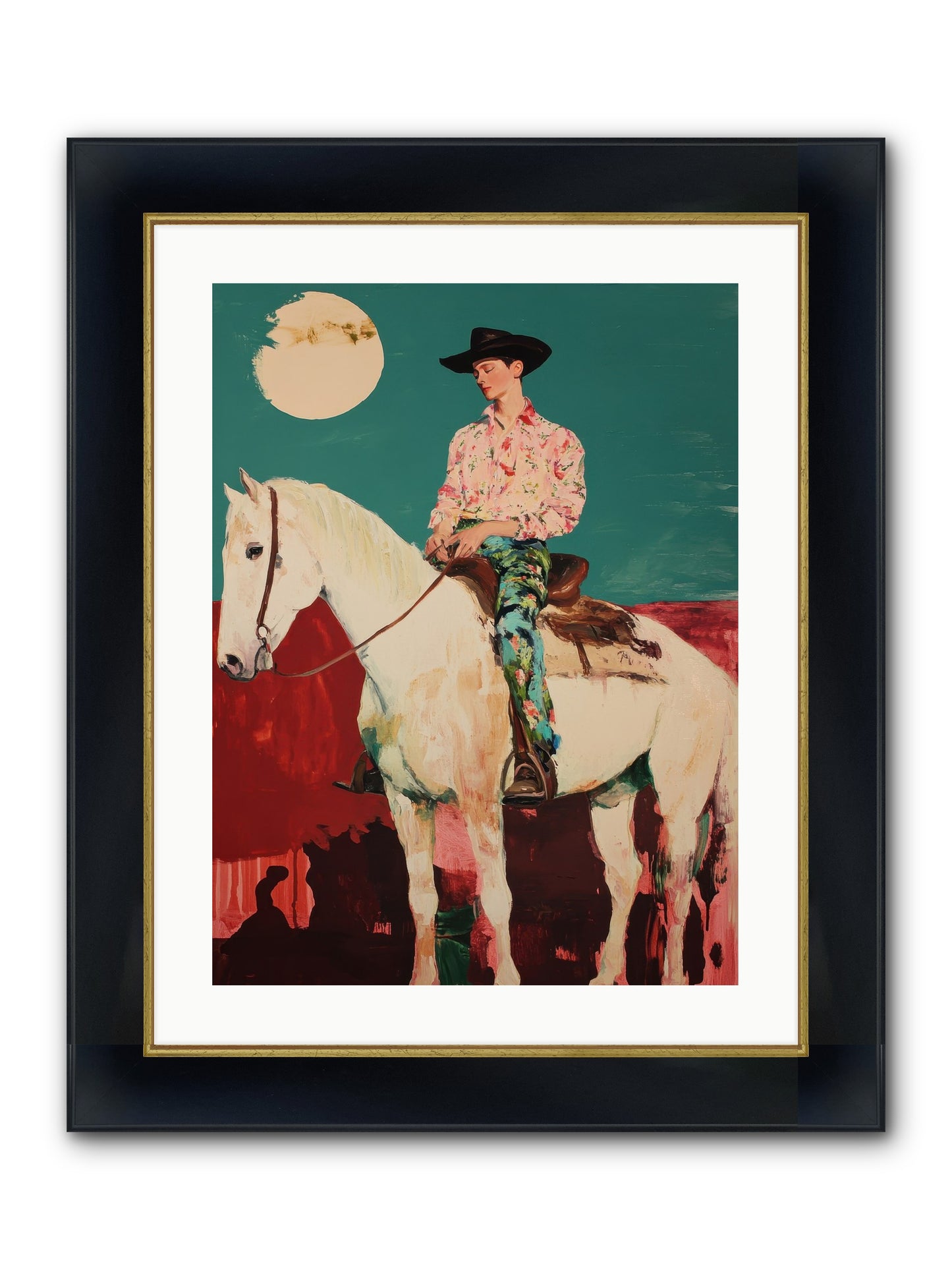 Aristocrat Of The Range Framed Print - Wide Black w/Gold 18x24