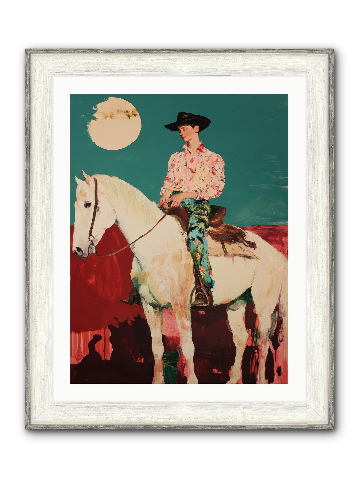 Aristocrat Of The Range Framed Print - Driftwood White 24x32