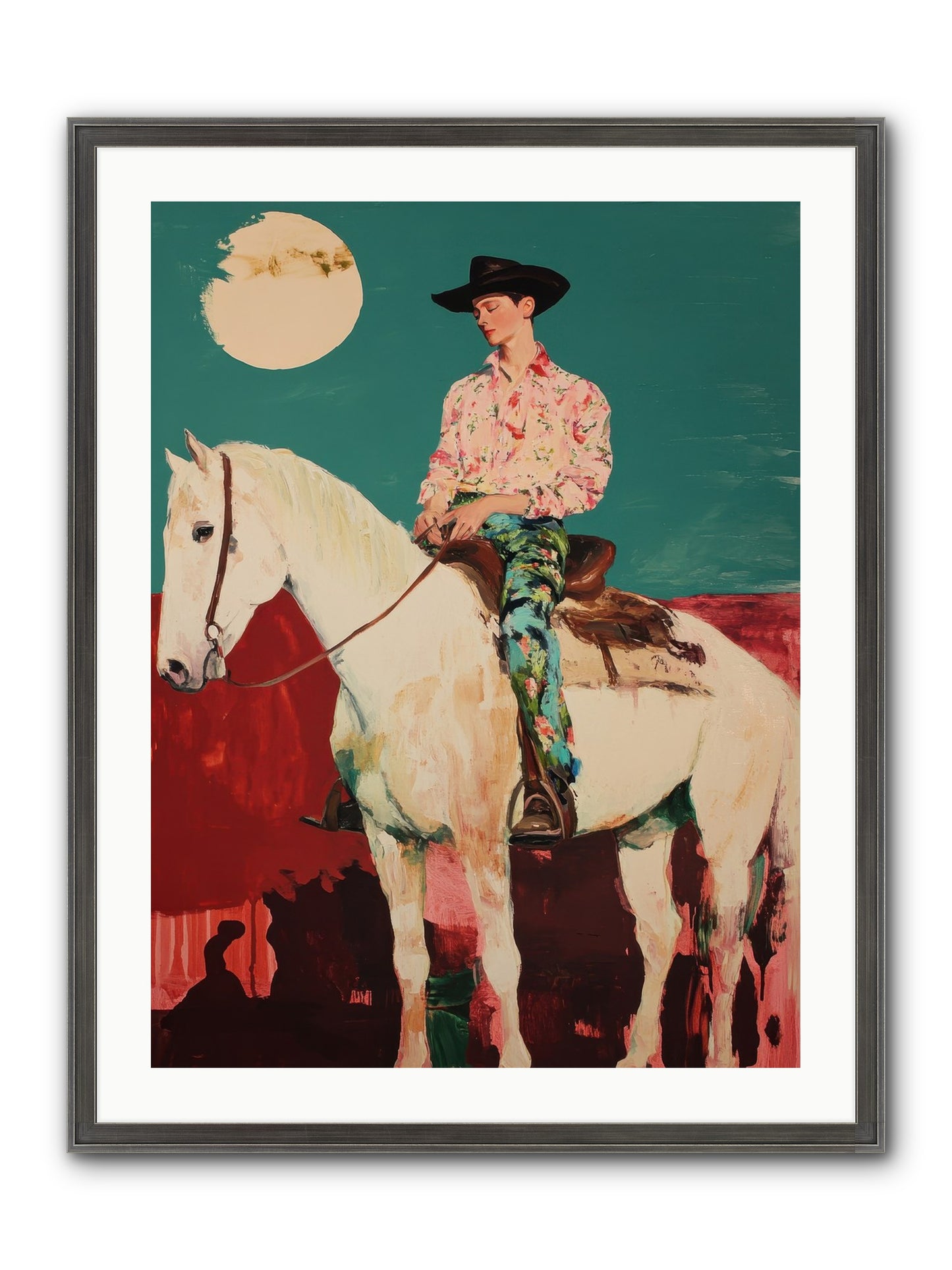 Aristocrat Of The Range Framed Print - Slimwoods Black/Silver 24x32
