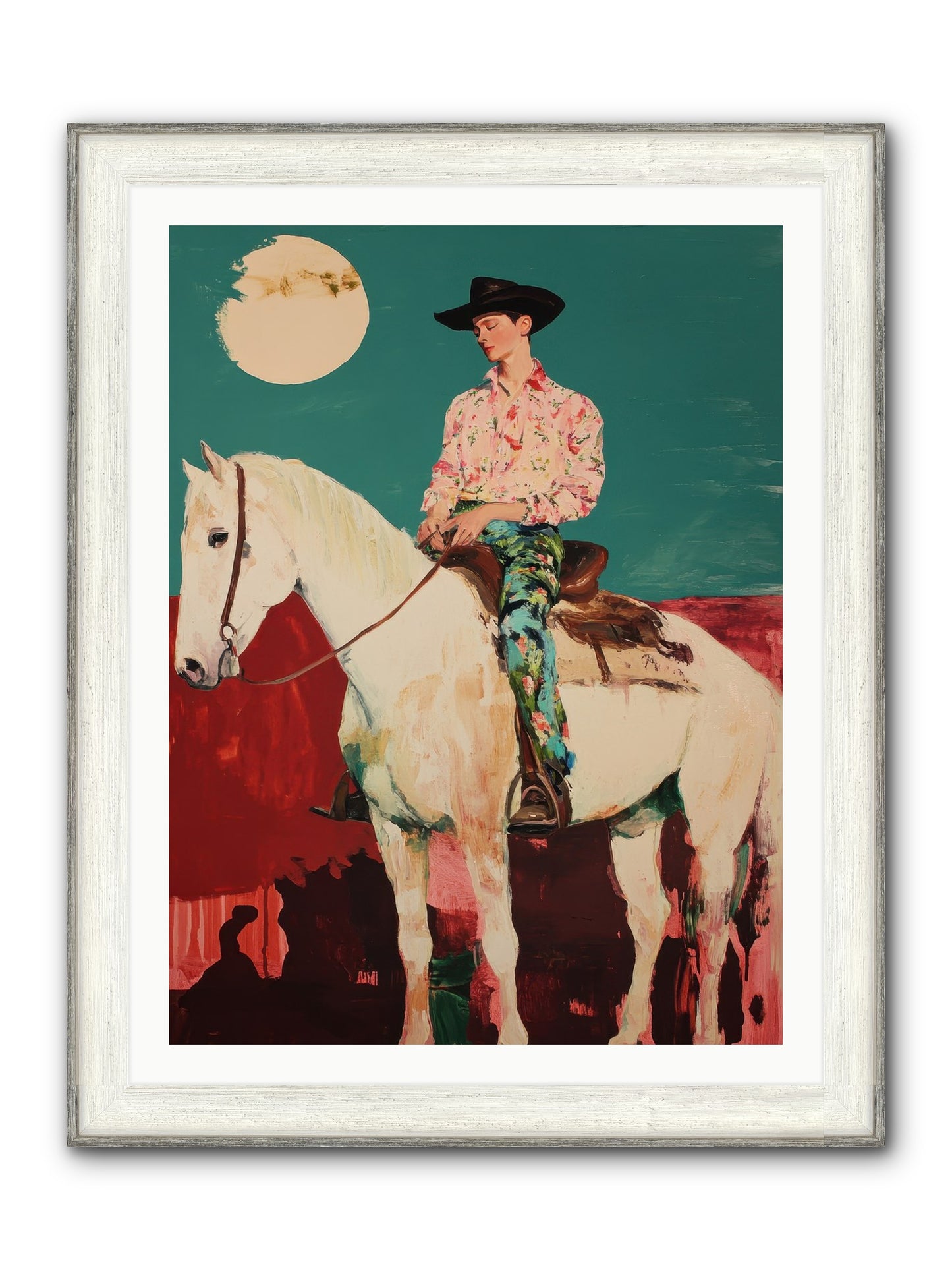 Aristocrat Of The Range Framed Print - Driftwood White 30x40