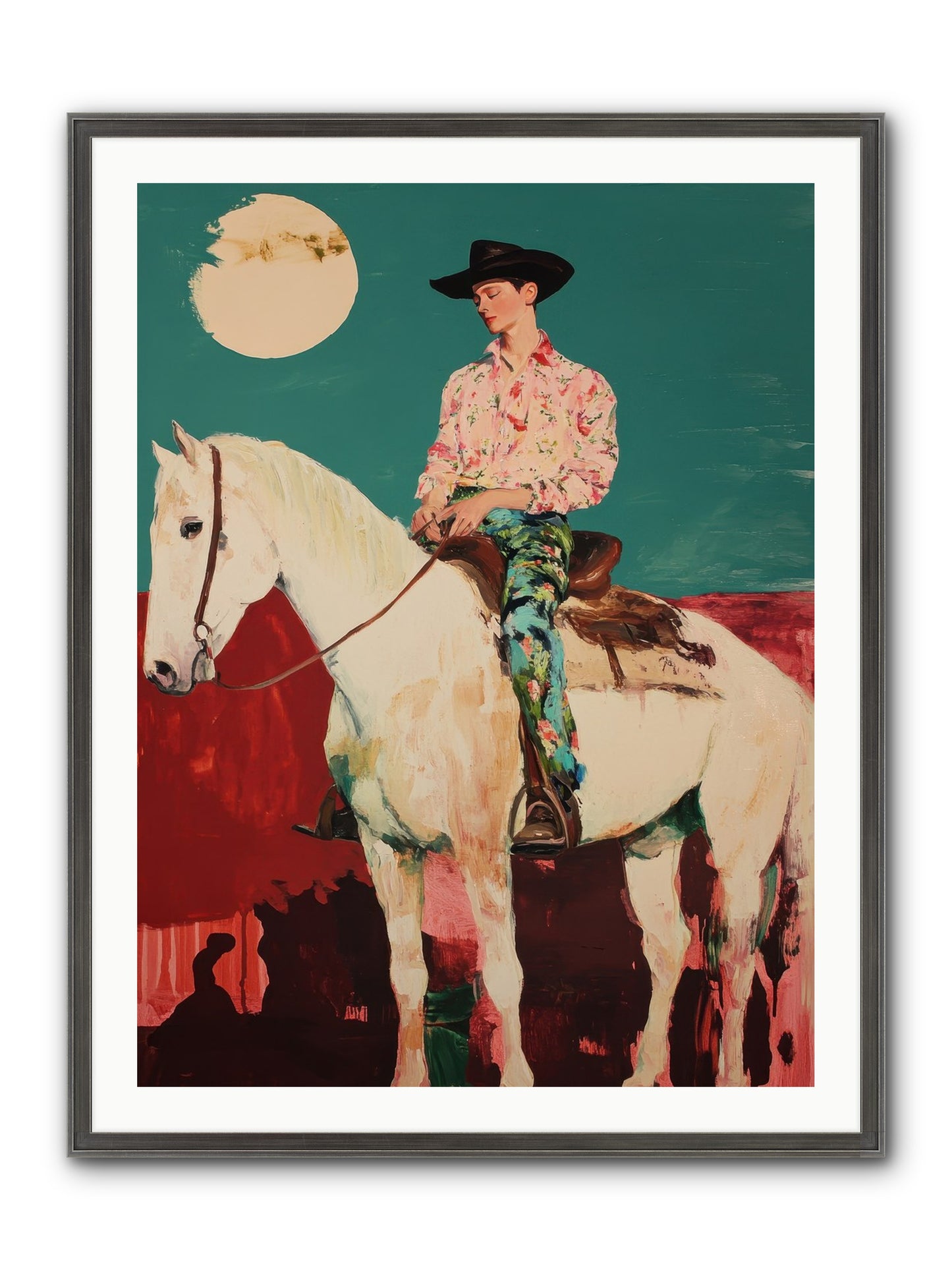 Aristocrat Of The Range Framed Print - Slimwoods Black/Silver 30x40