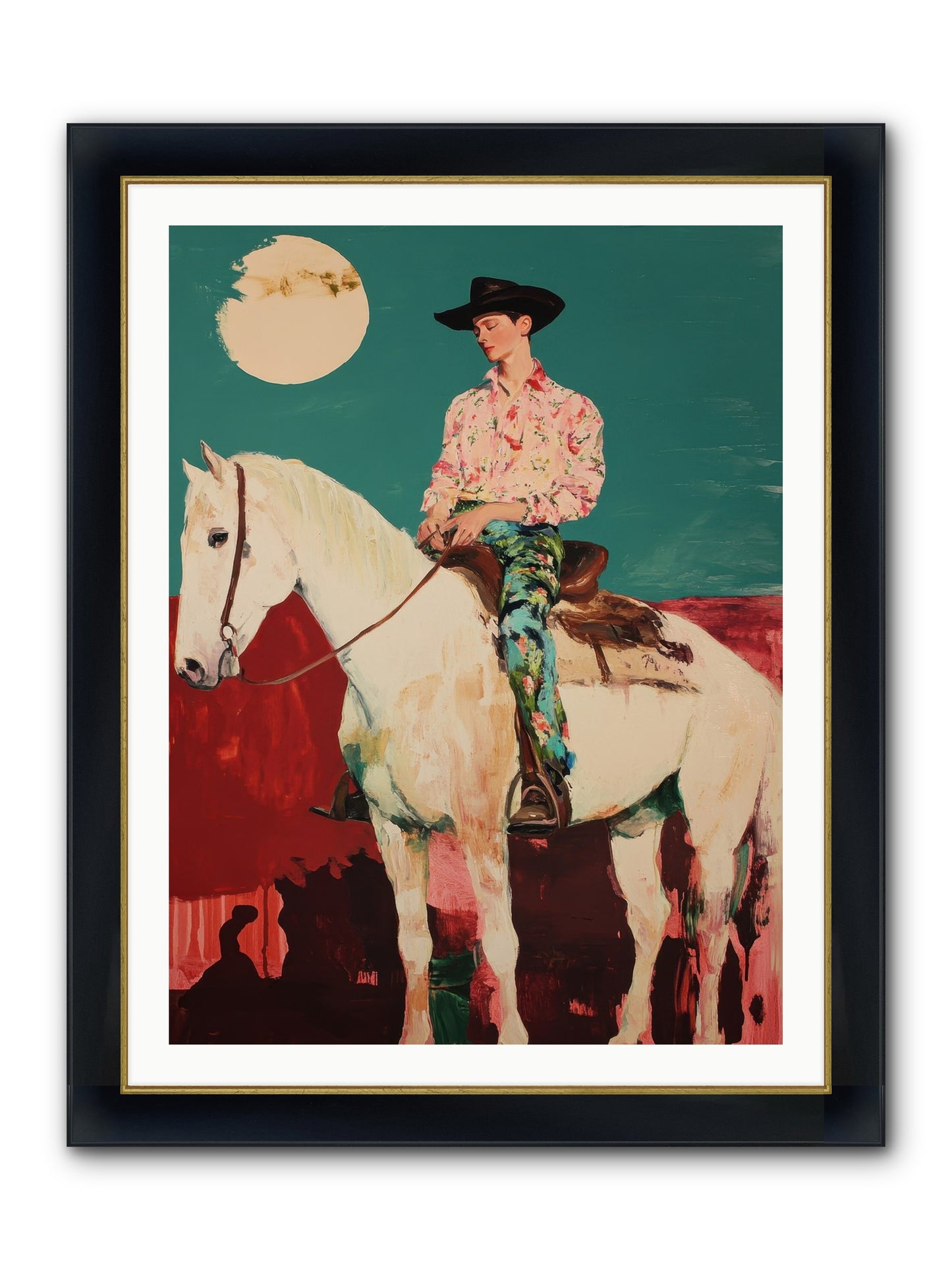 Aristocrat Of The Range Framed Print - Wide Black w/Gold 30x40