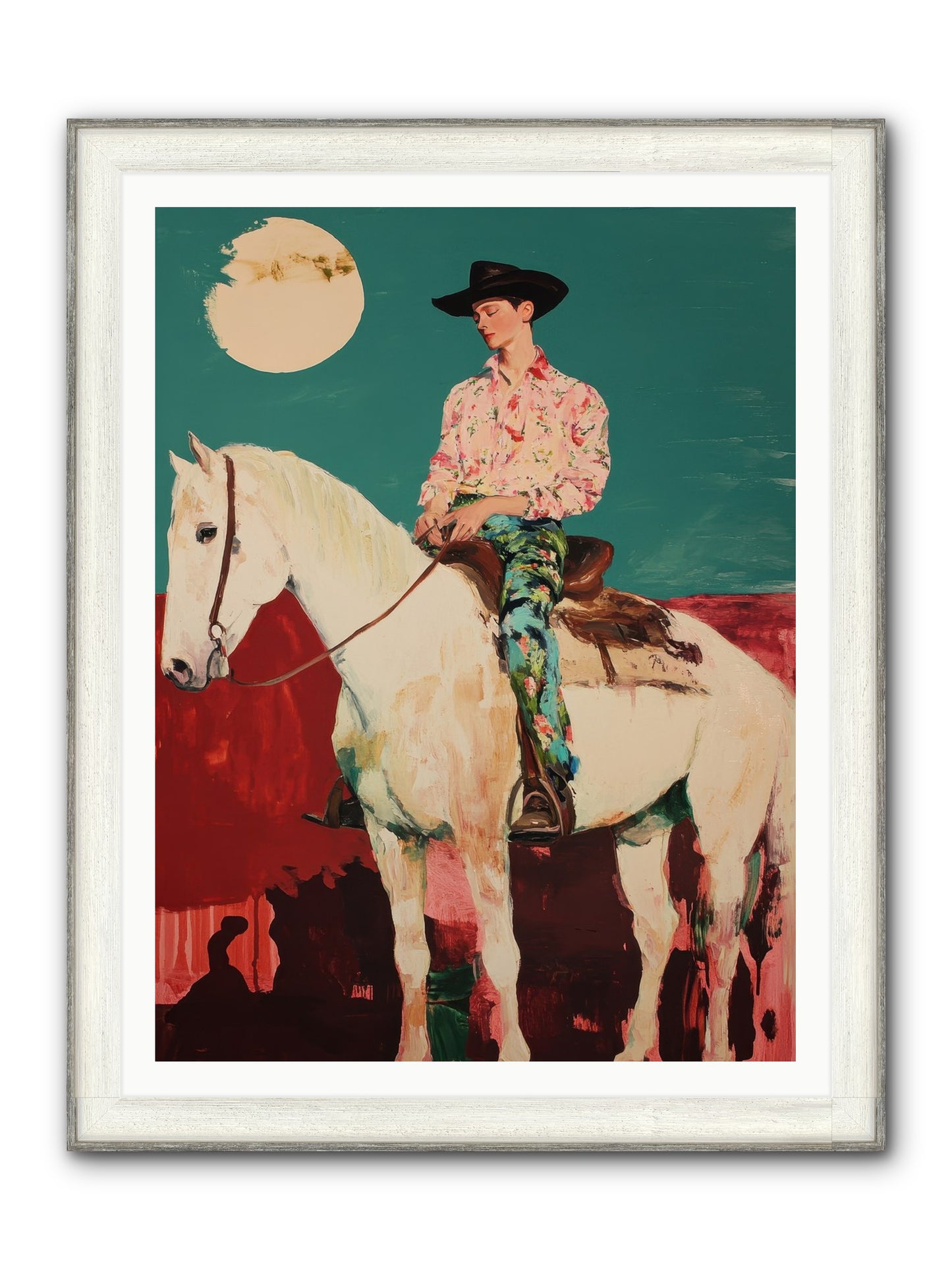 Aristocrat Of The Range Framed Print - Driftwood White 36x48