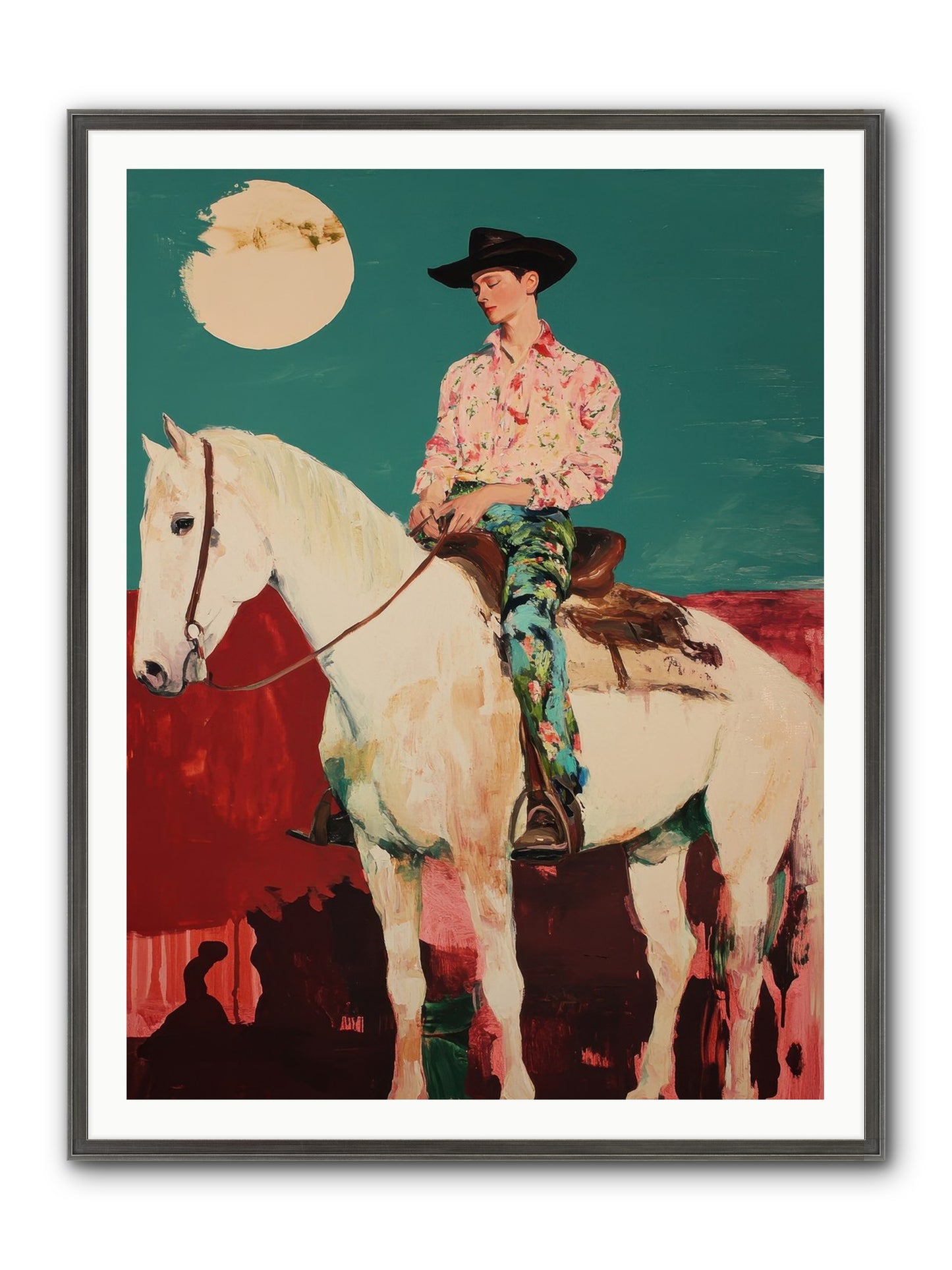 Aristocrat Of The Range Framed Print - Slimwoods Black/Silver 36x48