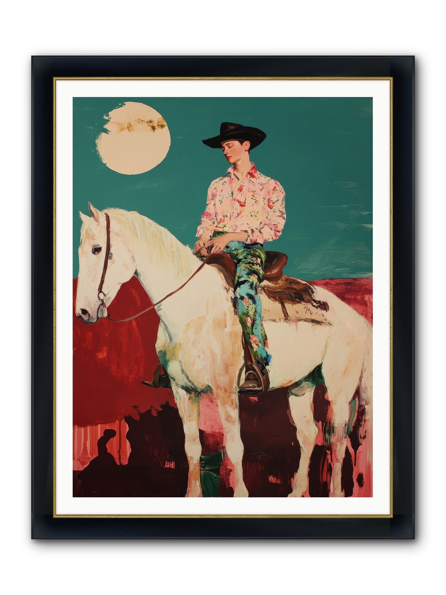 Aristocrat Of The Range Framed Print - Wide Black w/Gold 36x48