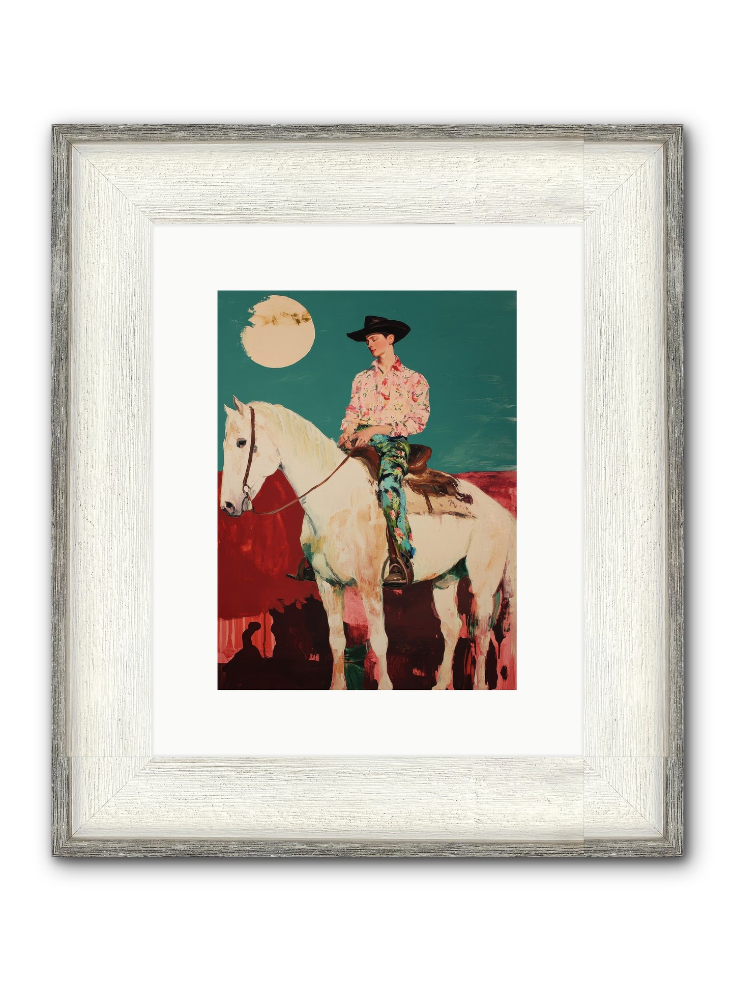 Aristocrat Of The Range Framed Print - Driftwood White 9x12