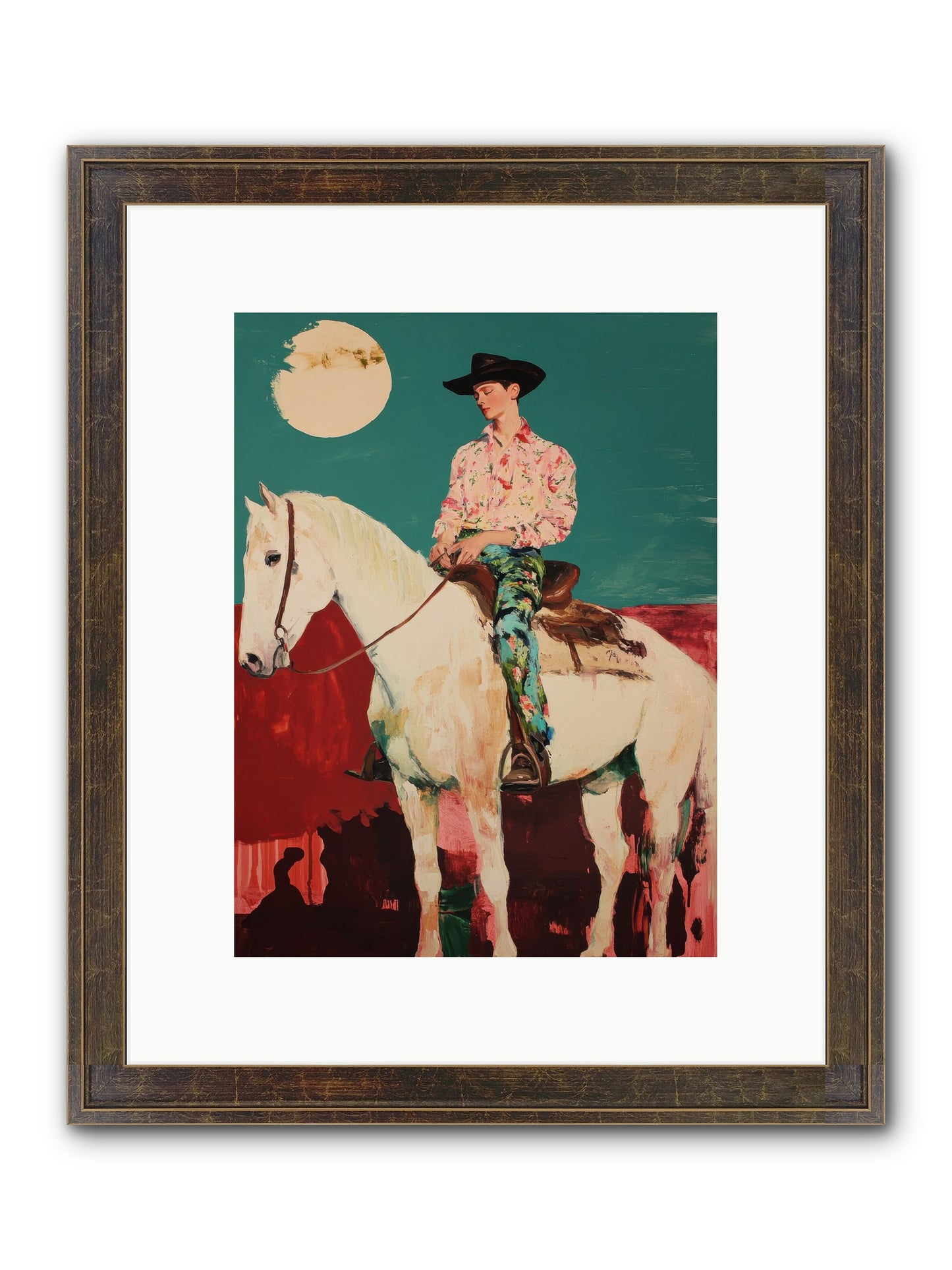 Aristocrat Of The Range Framed Print - Slimwoods Black/Gold 9x12