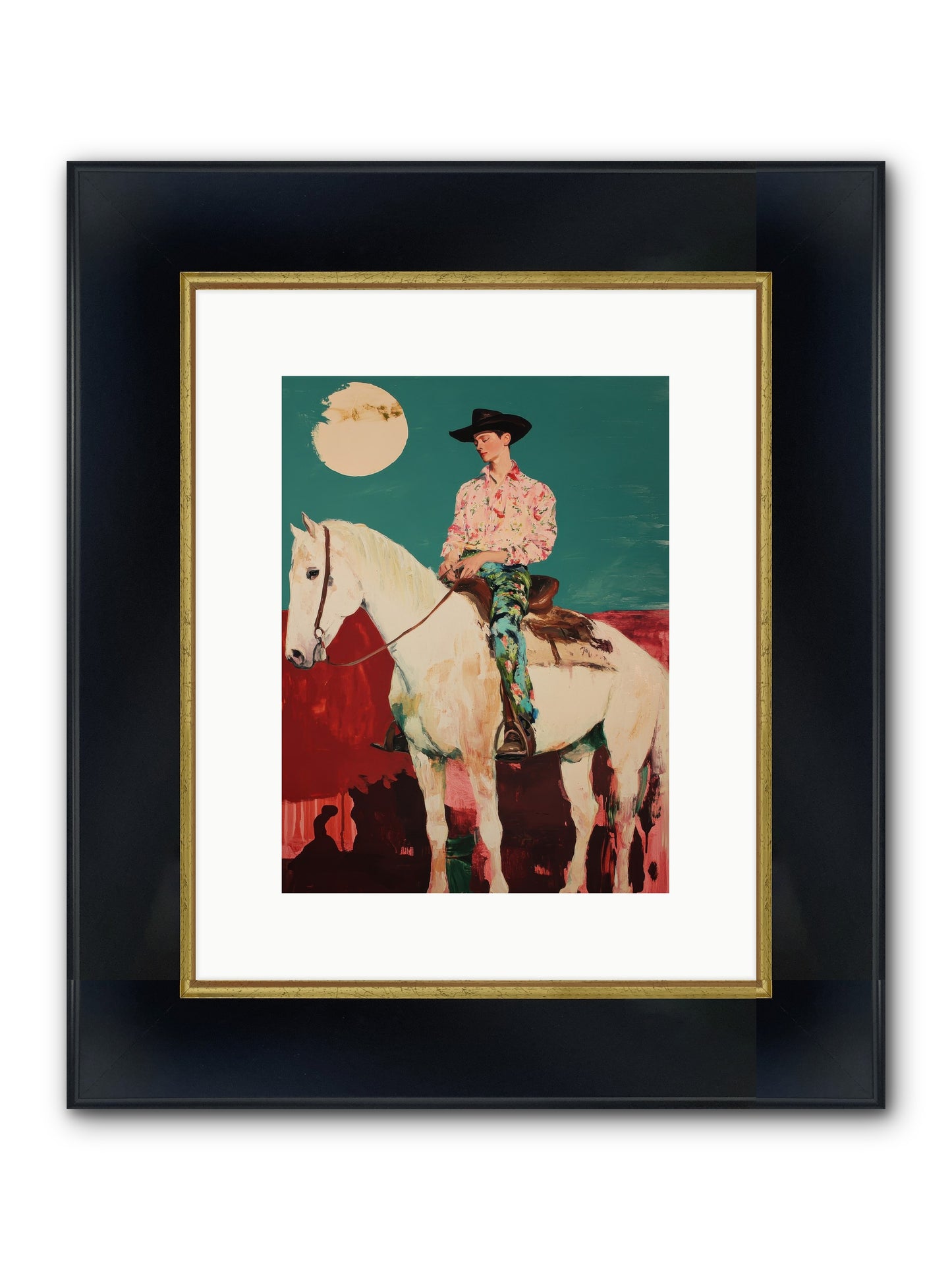 Aristocrat Of The Range Framed Print - Wide Black w/Gold 9x12