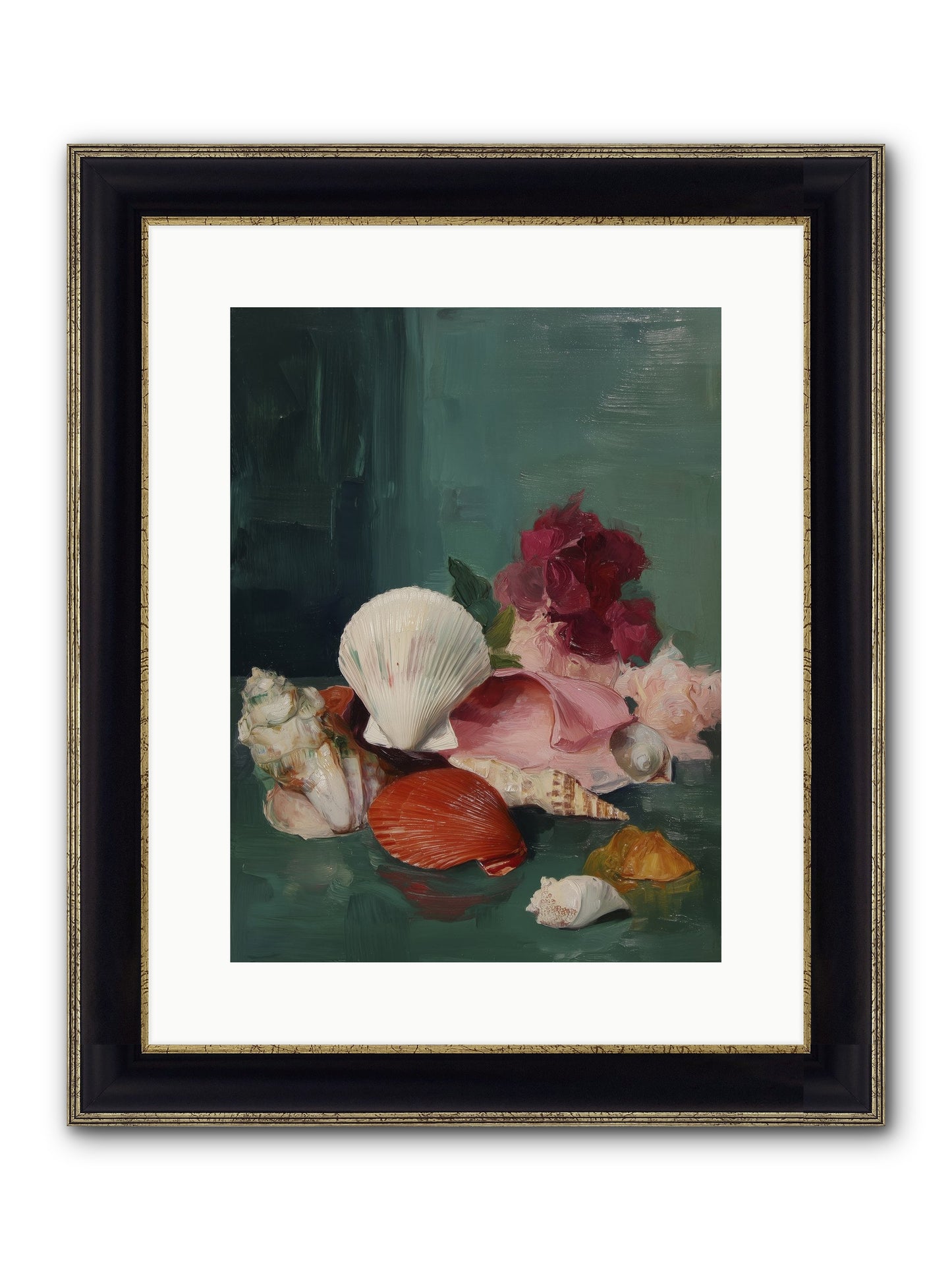 Arranged In Silence Framed Print - Black & Gold 12x16