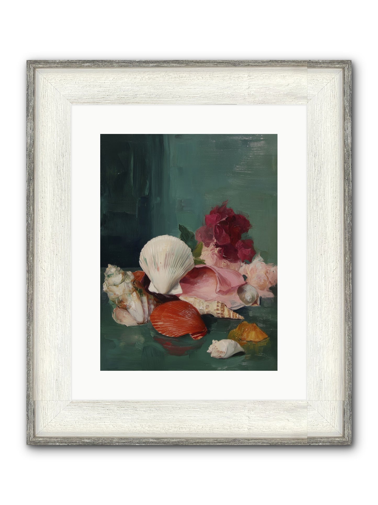 Arranged In Silence Framed Print - Driftwood White 12x16