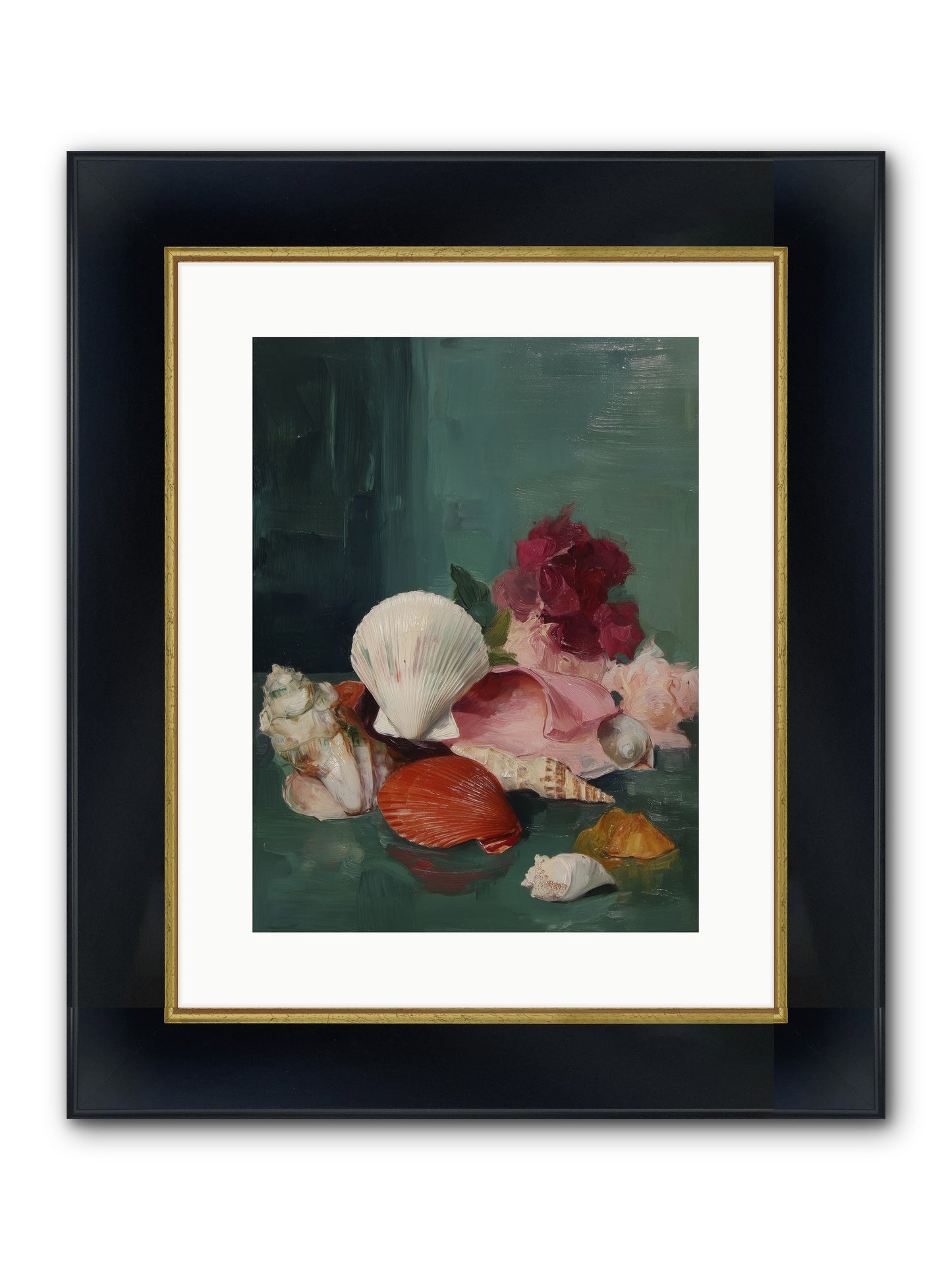 Arranged In Silence Framed Print - Wide Black w/Gold 12x16